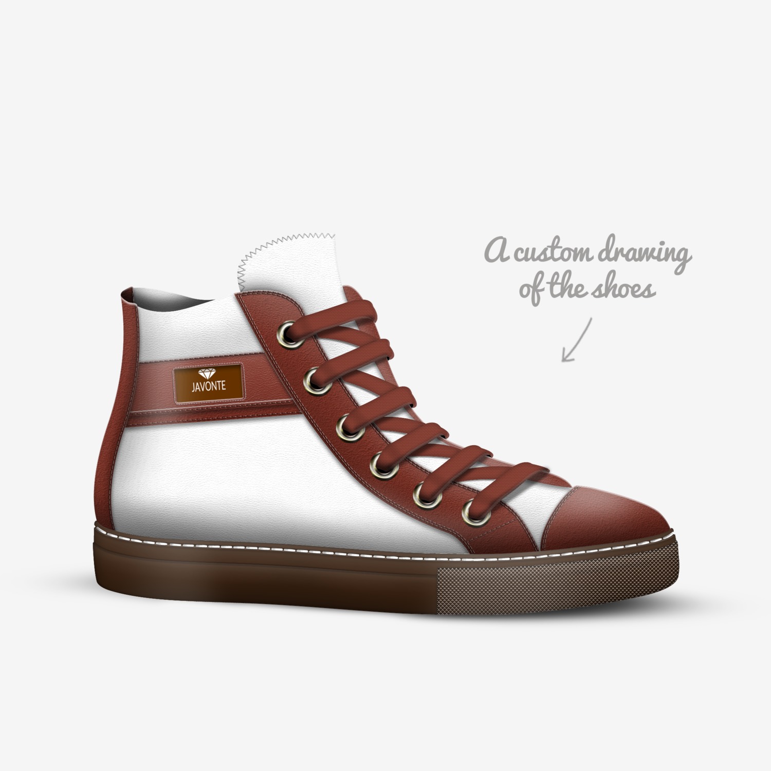 JAVONTE custom made in Italy shoes by Allen Lewis | Sketch view