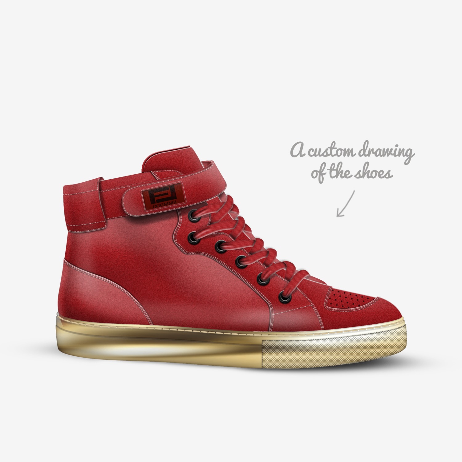 Fearless custom made in Italy shoes by Darren Davis-kandler | Sketch view