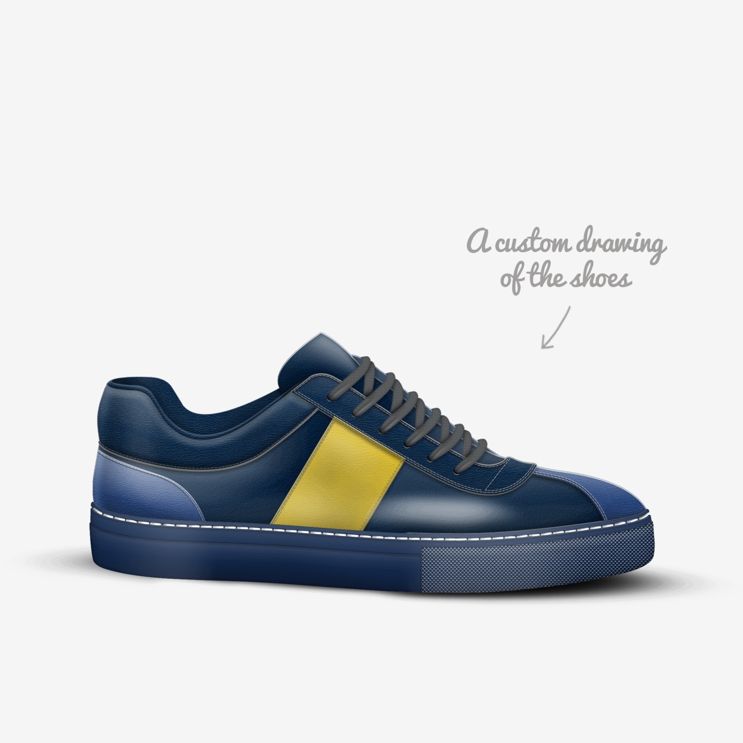 Zza custom made in Italy shoes by Roh Bertah | Sketch view