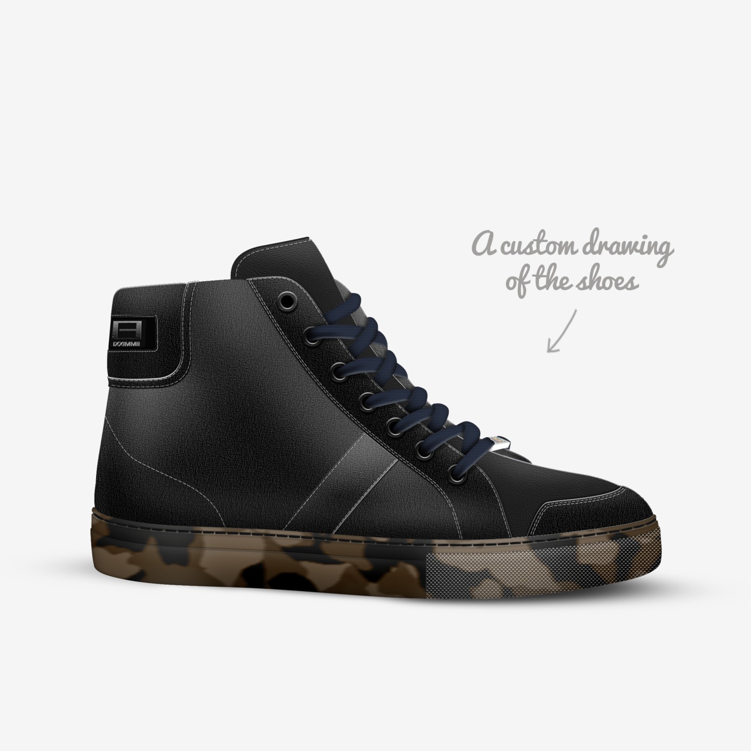 fearless custom made in Italy shoes by Darren Davis-kandler | Sketch view