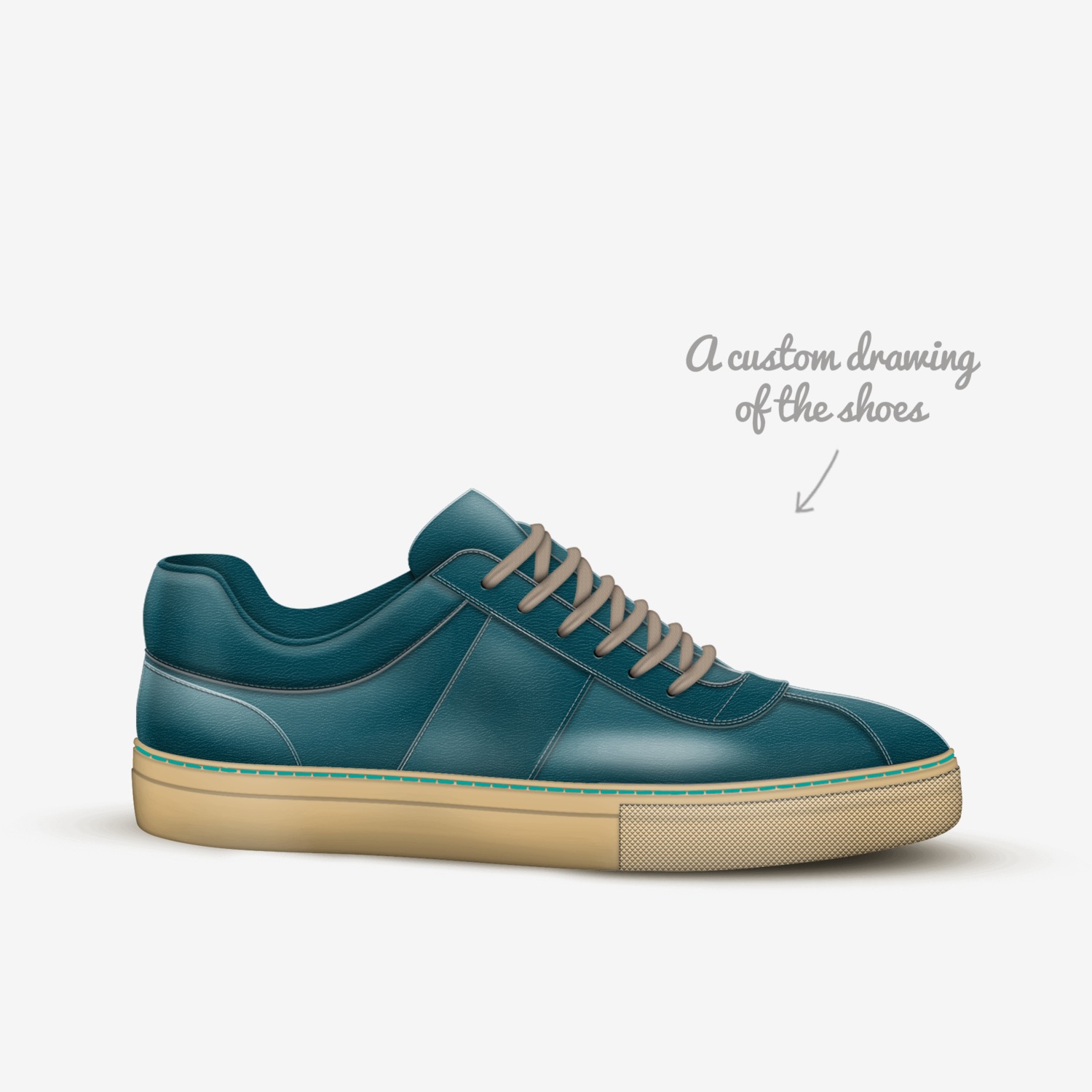Dopeman's custom made in Italy shoes by Jamal Foster | Sketch view
