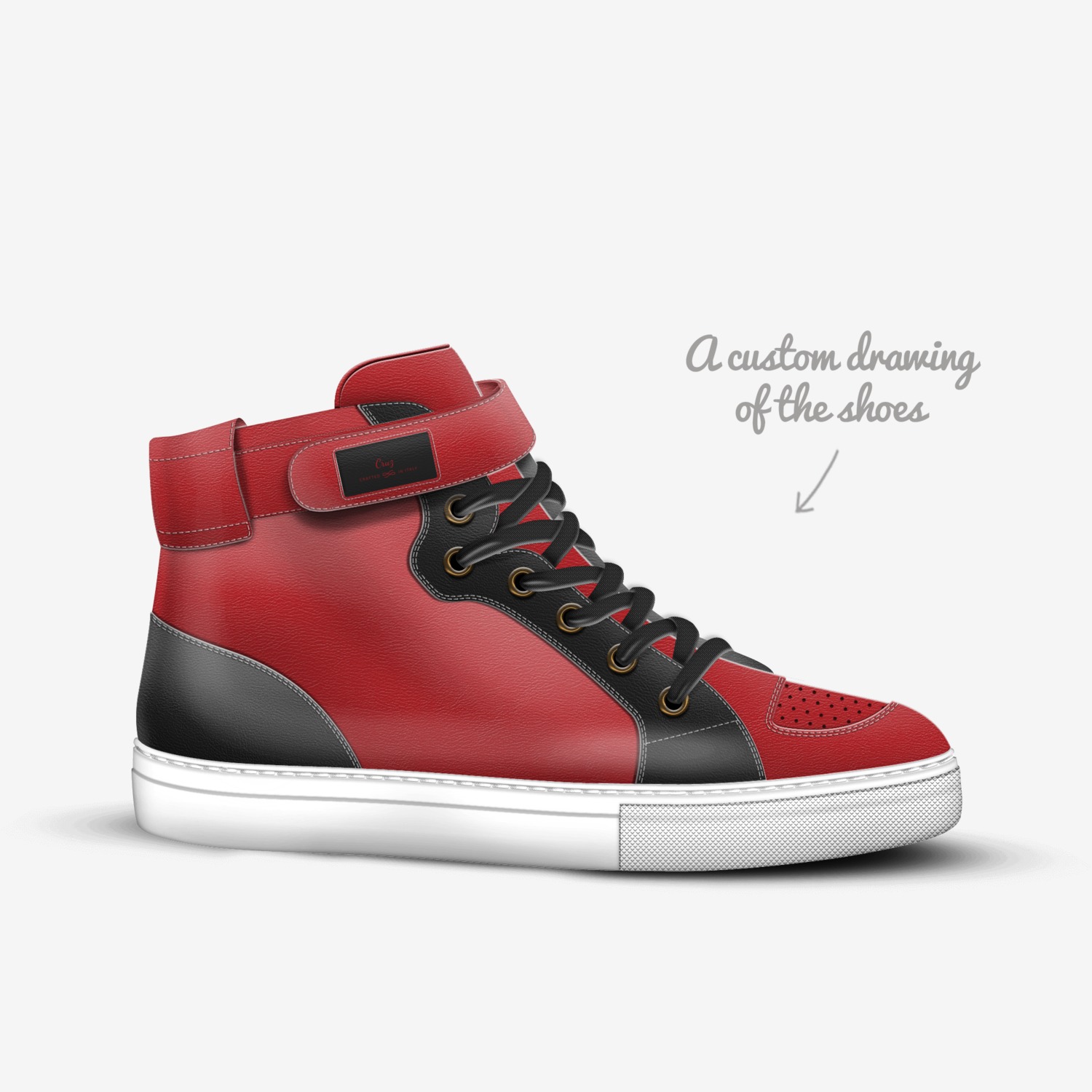 Cruz  custom made in Italy shoes by Sammy | Sketch view