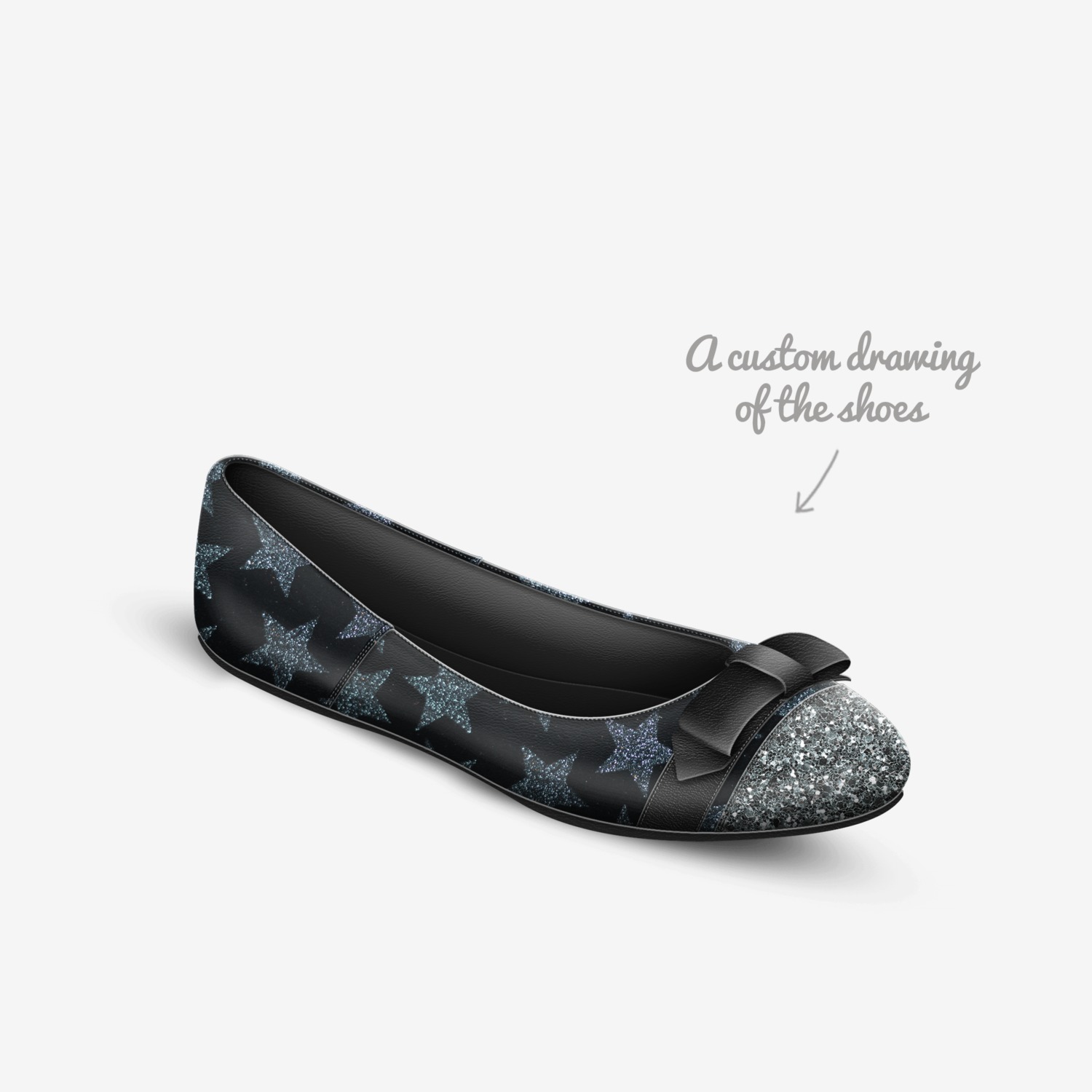 Twinkle Toes custom made in Italy shoes by Aomoji Kei | Sketch view