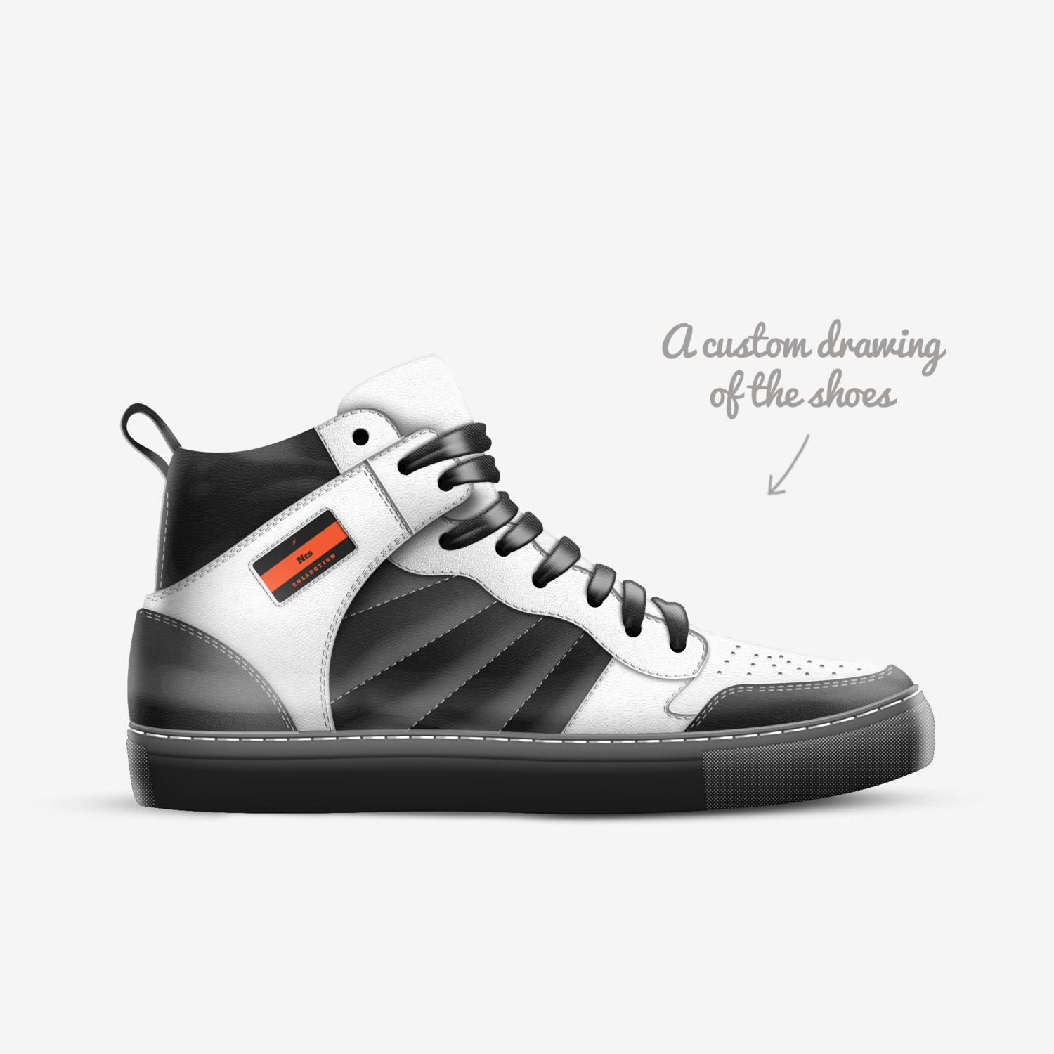 Ncs custom made in Italy shoes by Gavin | Sketch view