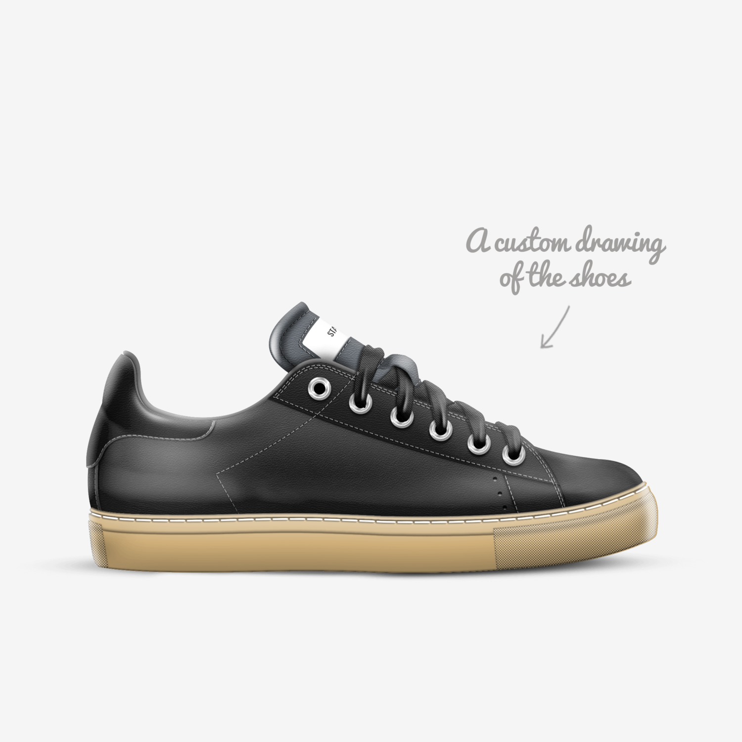 stans custom made in Italy shoes by Narcis Stanciu | Sketch view