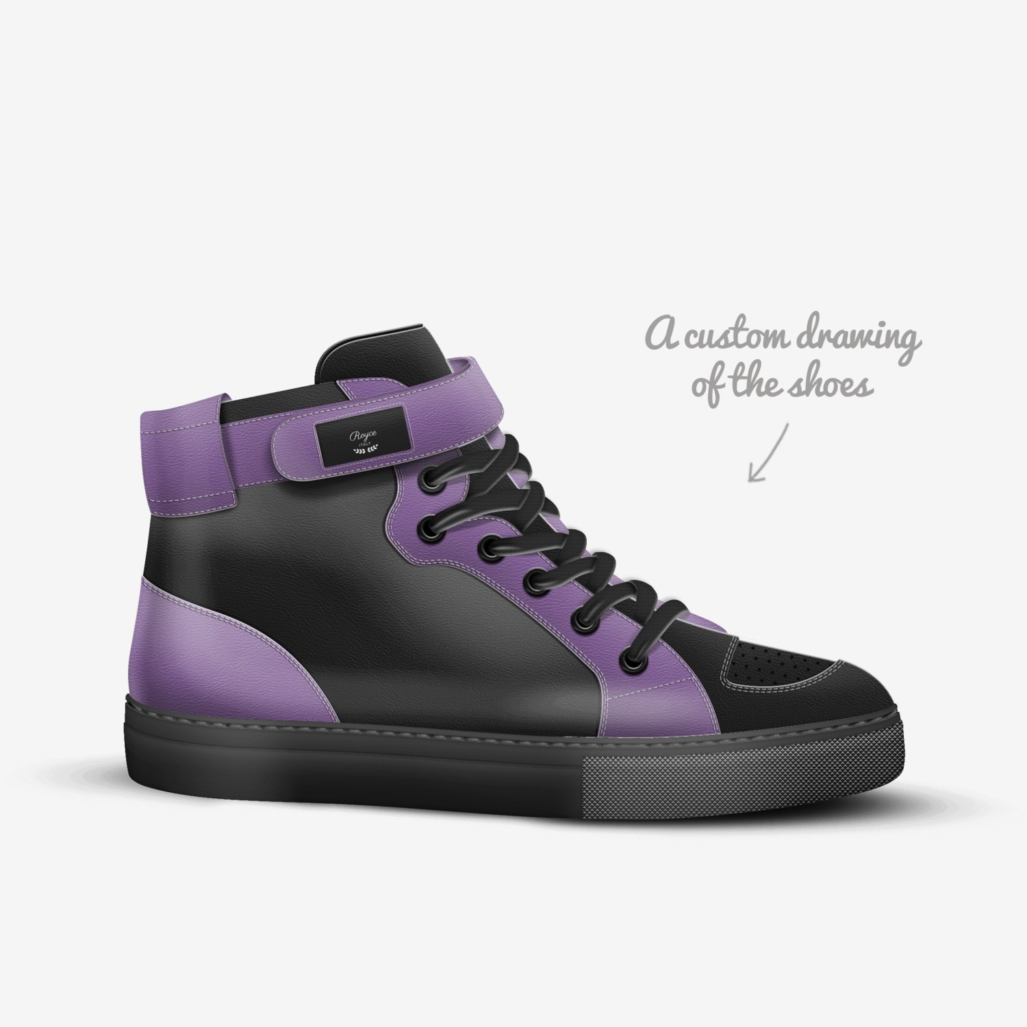Royce custom made in Italy shoes by Royce Whitby | Sketch view