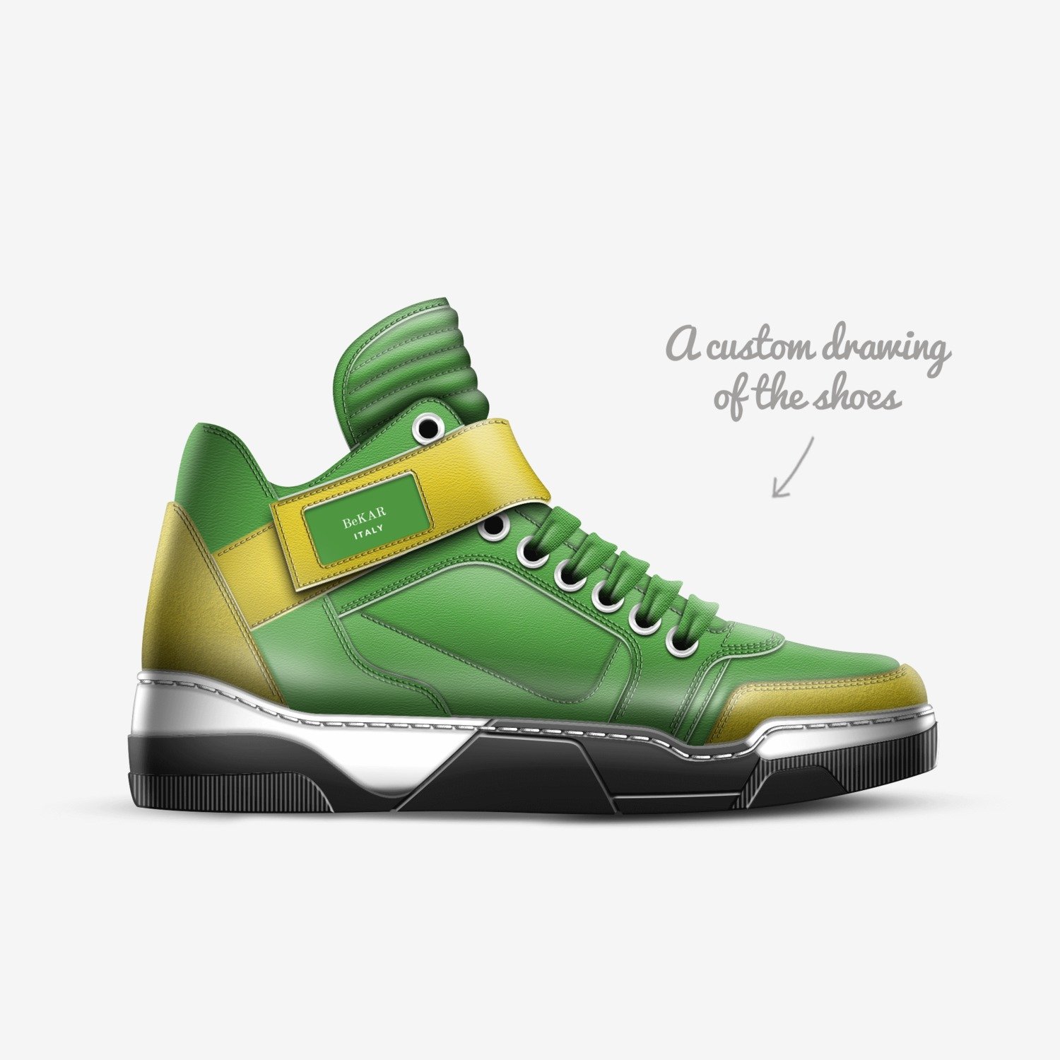BeKAR custom made in Italy shoes by Jelani Cooper | Sketch view