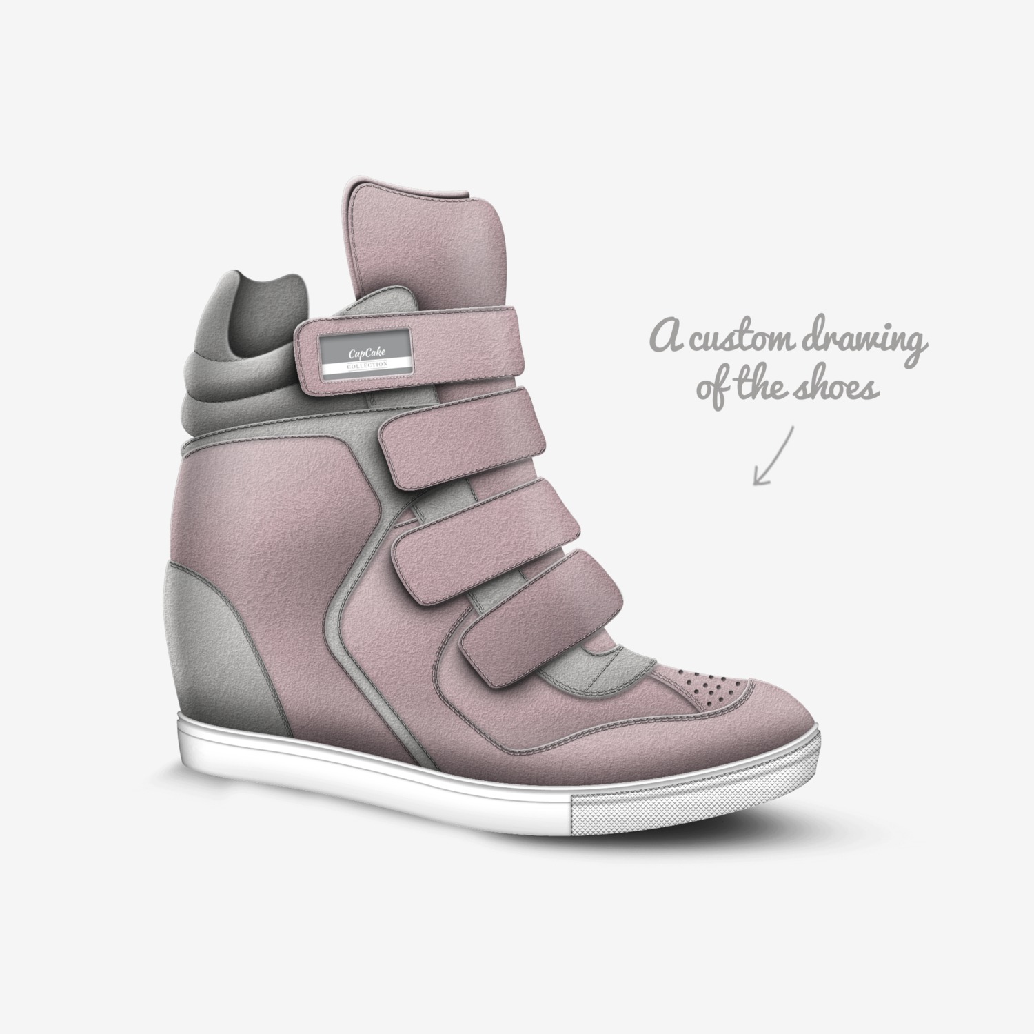 CupCake custom made in Italy shoes by Dominic Graves | Sketch view