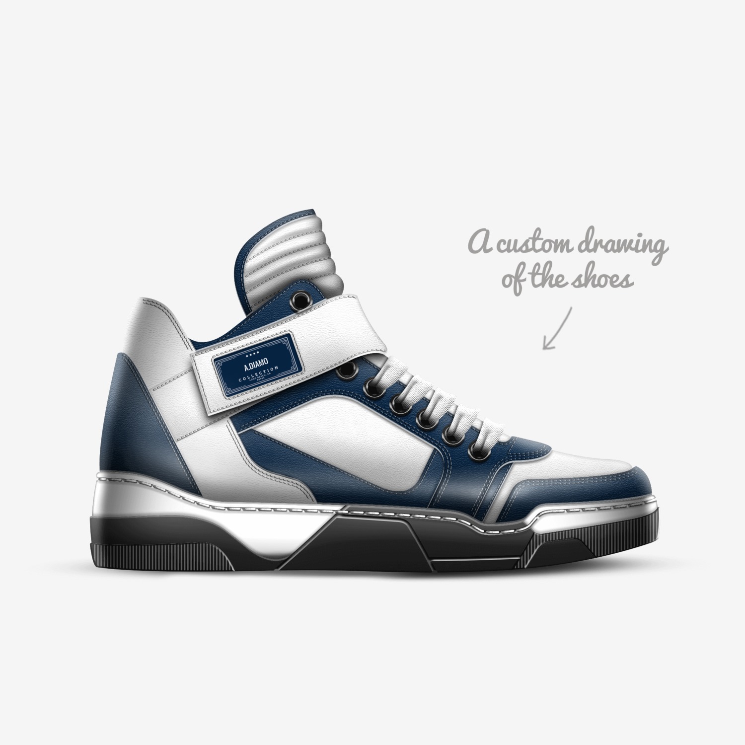 A.Diamo custom made in Italy shoes by Just Winnin | Sketch view