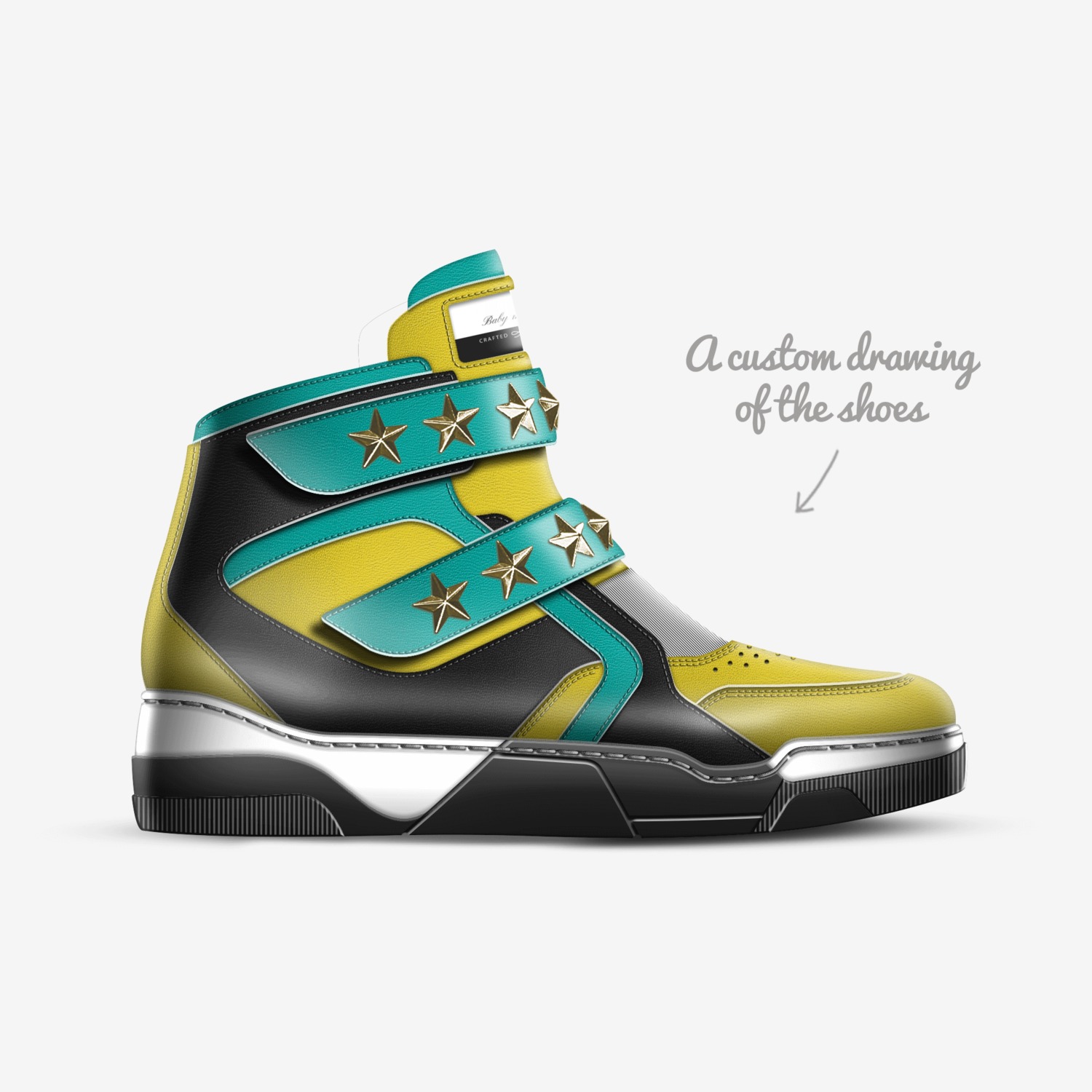 Baby maontae custom made in Italy shoes by Jenessaoxendine | Sketch view