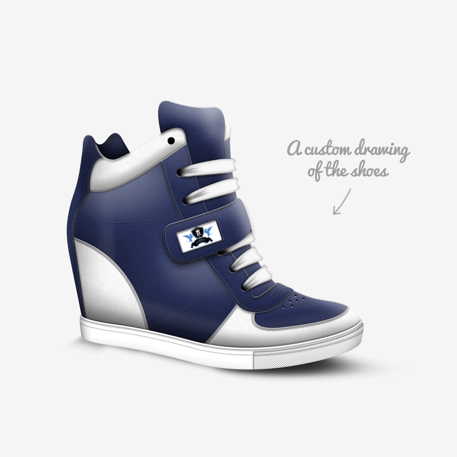 DENIM WOMEN custom made in Italy shoes by John A. Annan | Sketch view