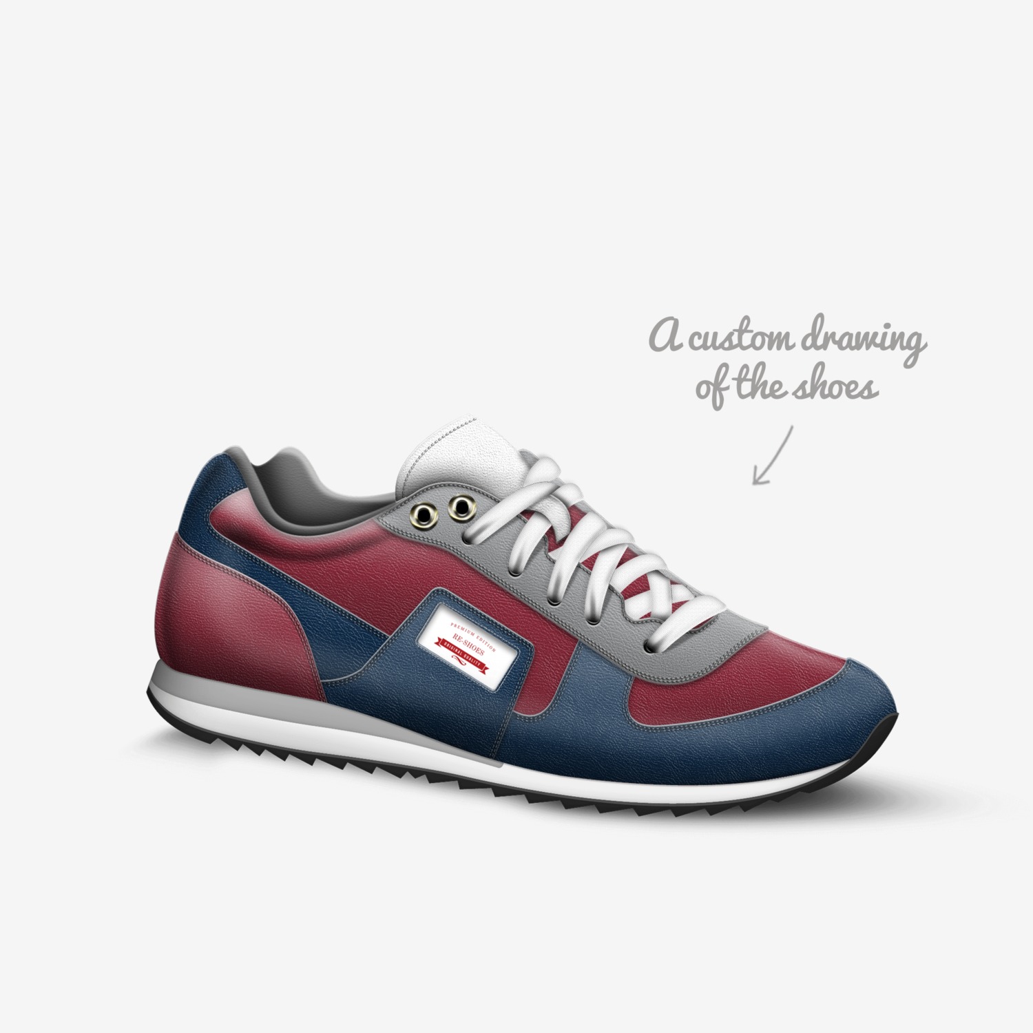 ReShoes custom made in Italy shoes by Bobby Bruh | Sketch view