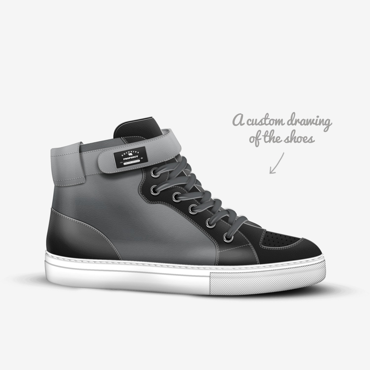 Prophecy  custom made in Italy shoes by Wicho Rios | Sketch view