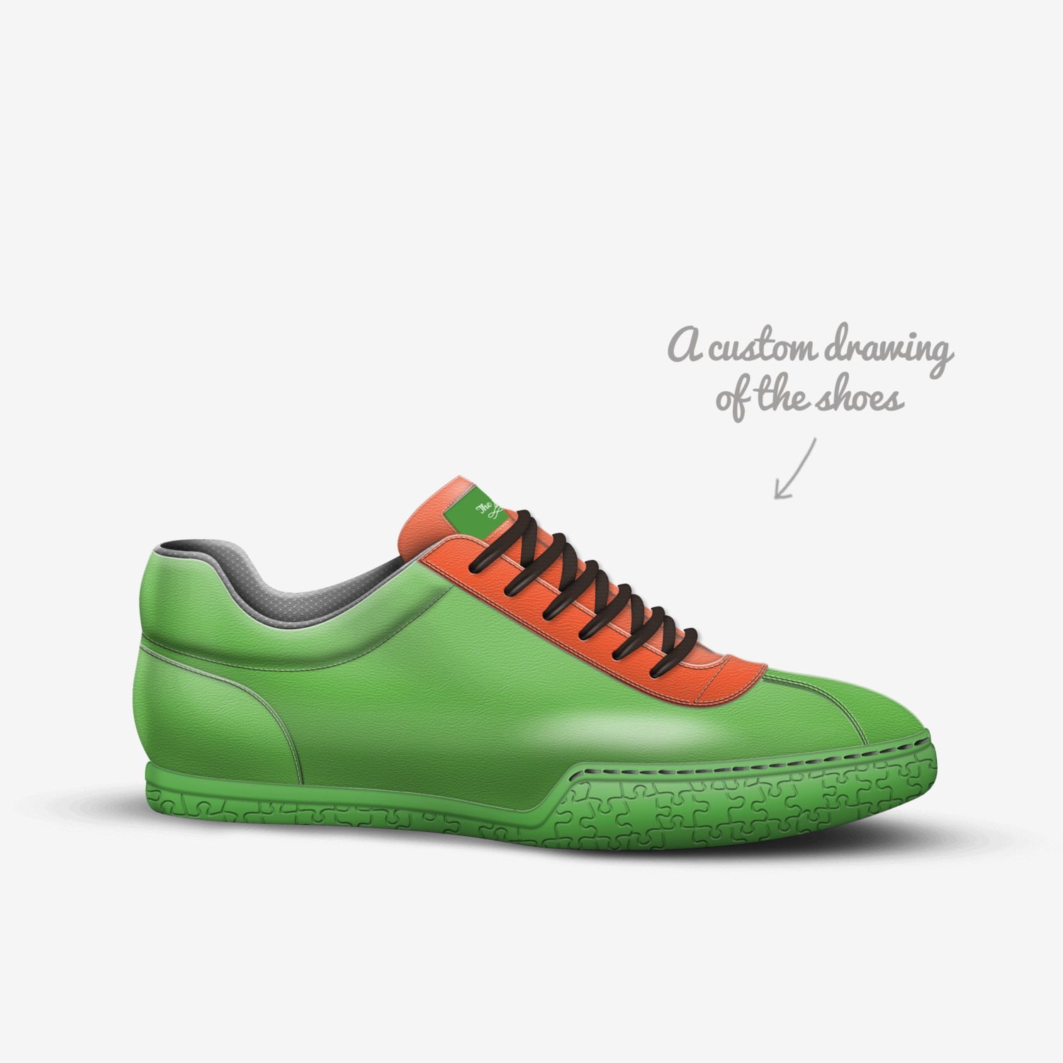 The jc custom made in Italy shoes by India Lane | Sketch view