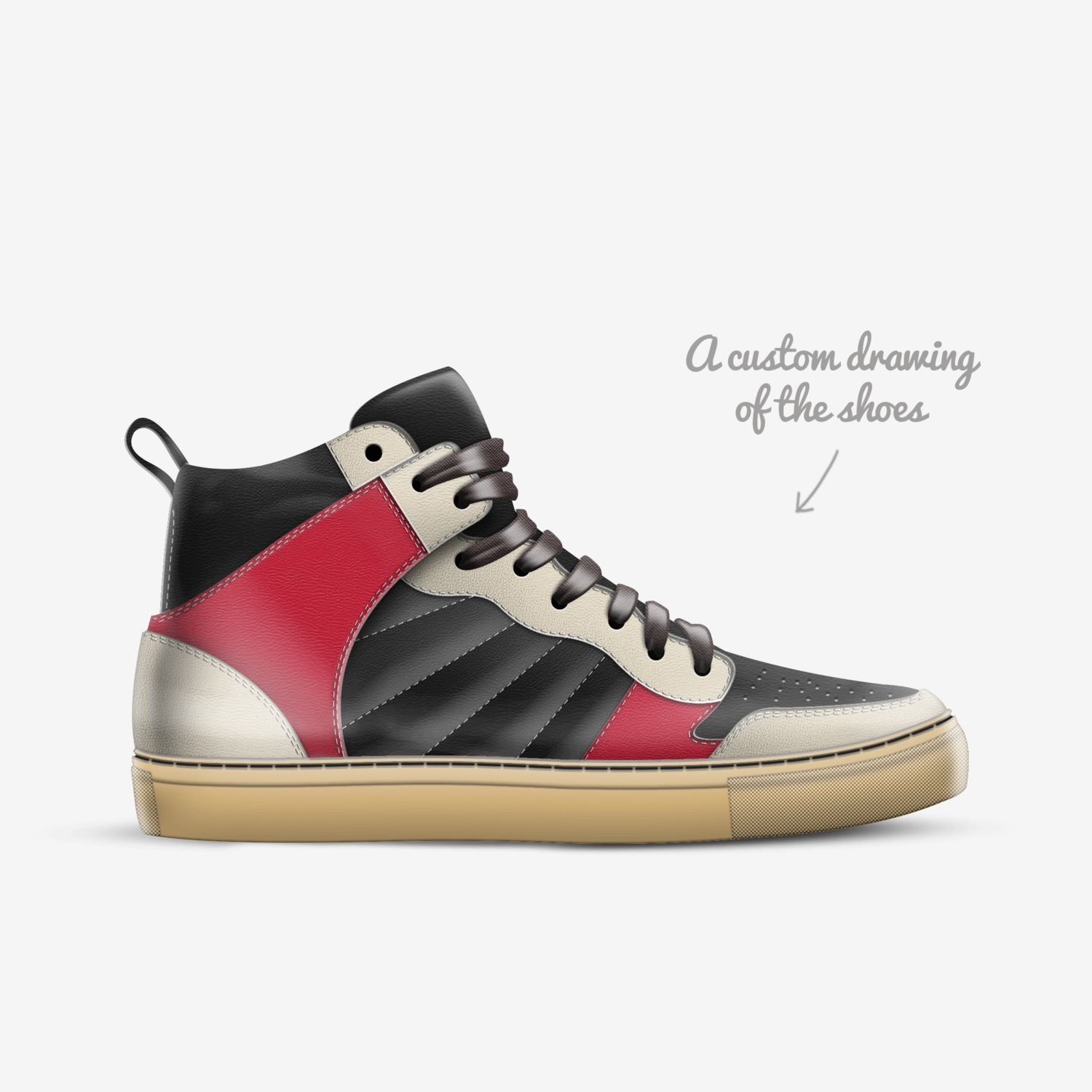 Sssss custom made in Italy shoes by Kvn Elvn | Sketch view