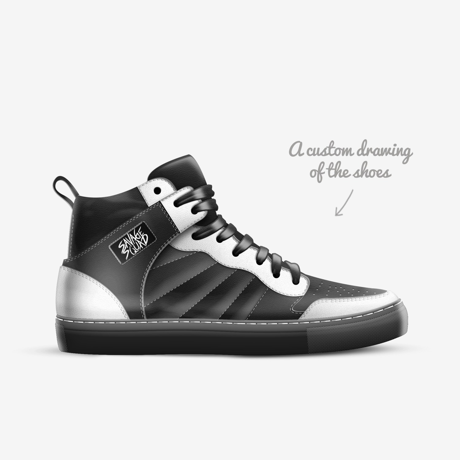 Splash custom made in Italy shoes by Tony Lopez | Sketch view
