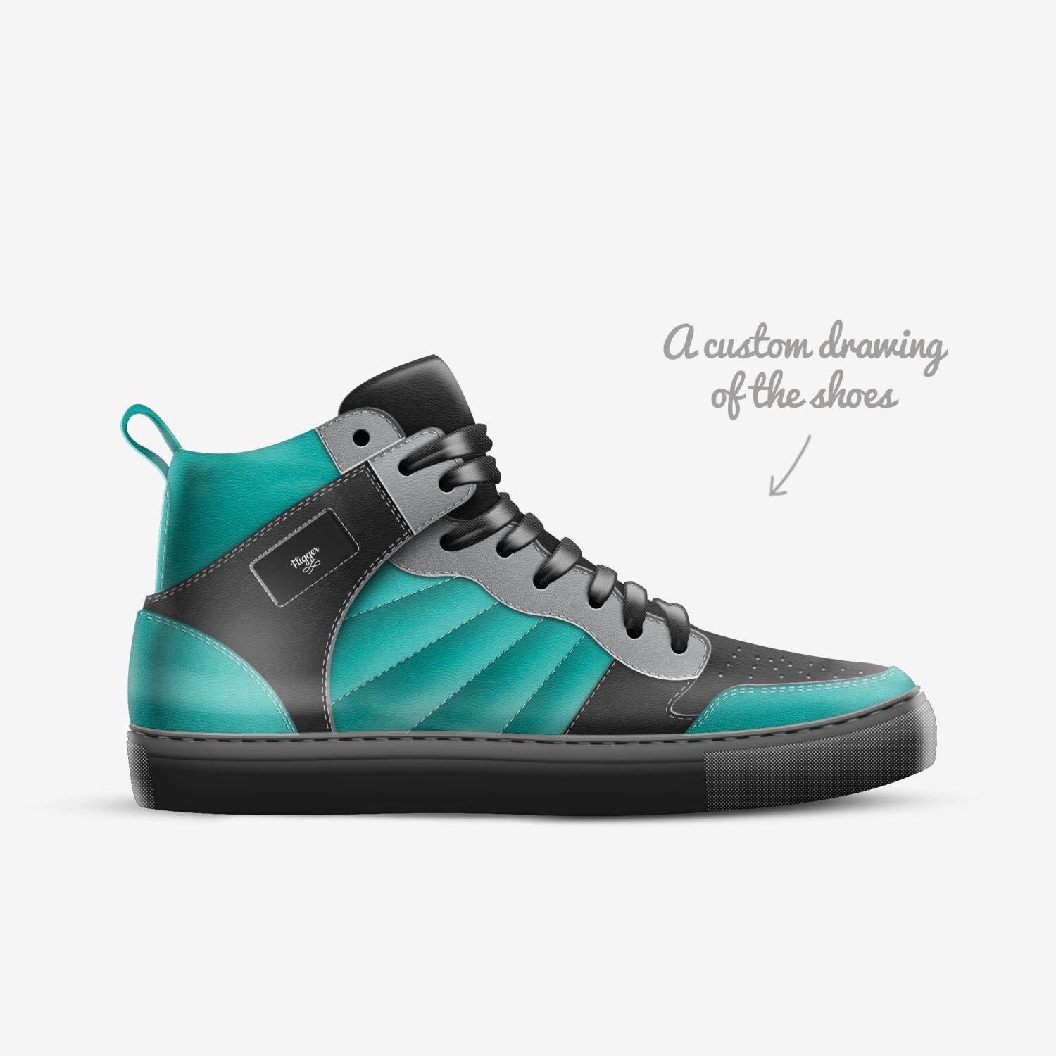 Fligger custom made in Italy shoes by Justin Butina | Sketch view