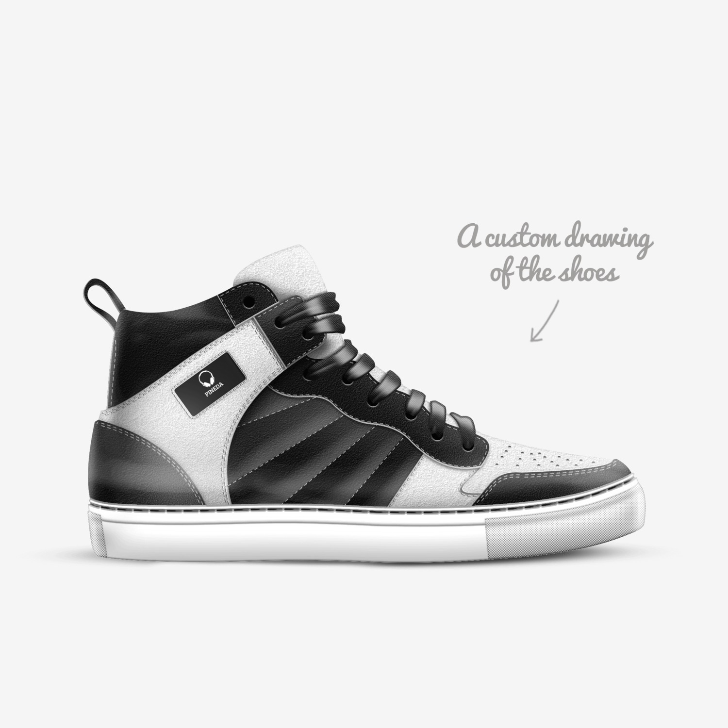 Pineda 1 custom made in Italy shoes by Carlos Pineda | Sketch view