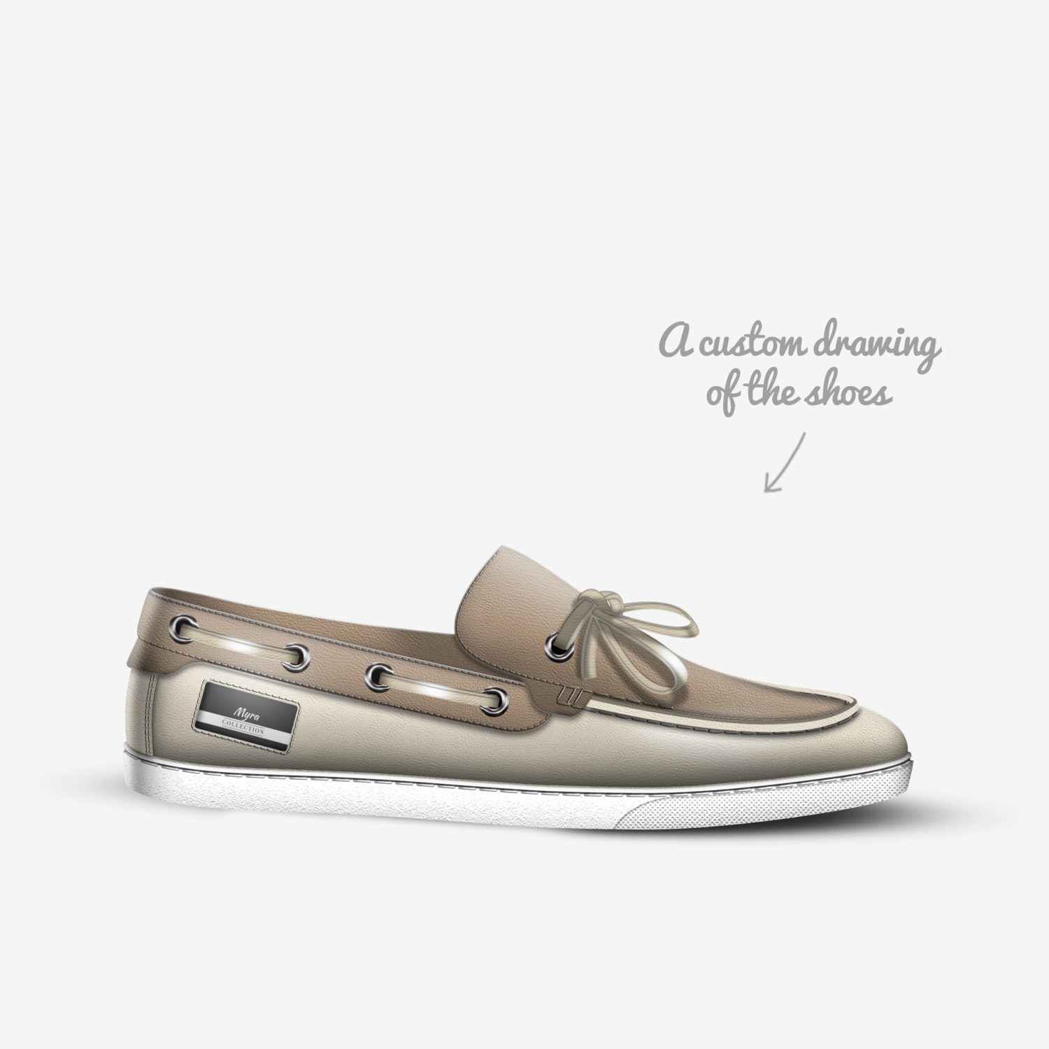 Myra custom made in Italy shoes by Mythri | Sketch view