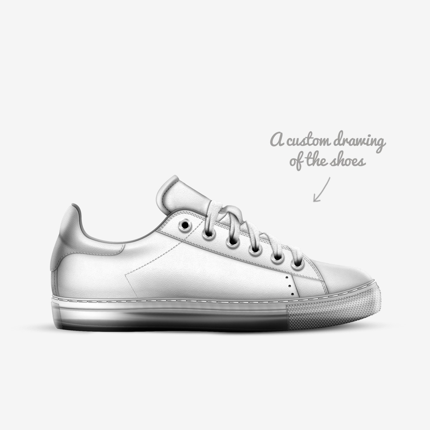Silver Surfer 3.0 custom made in Italy shoes by Albert Ray Collection | Sketch view