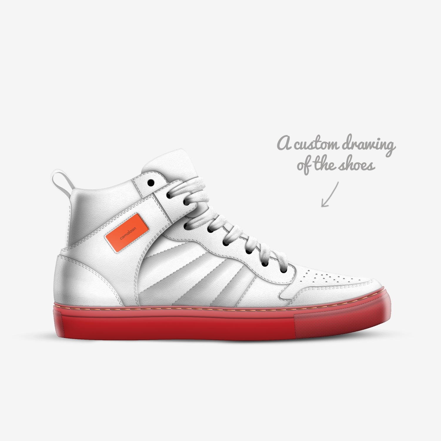 camaloon custom made in Italy shoes by Equipo Camaloon | Sketch view