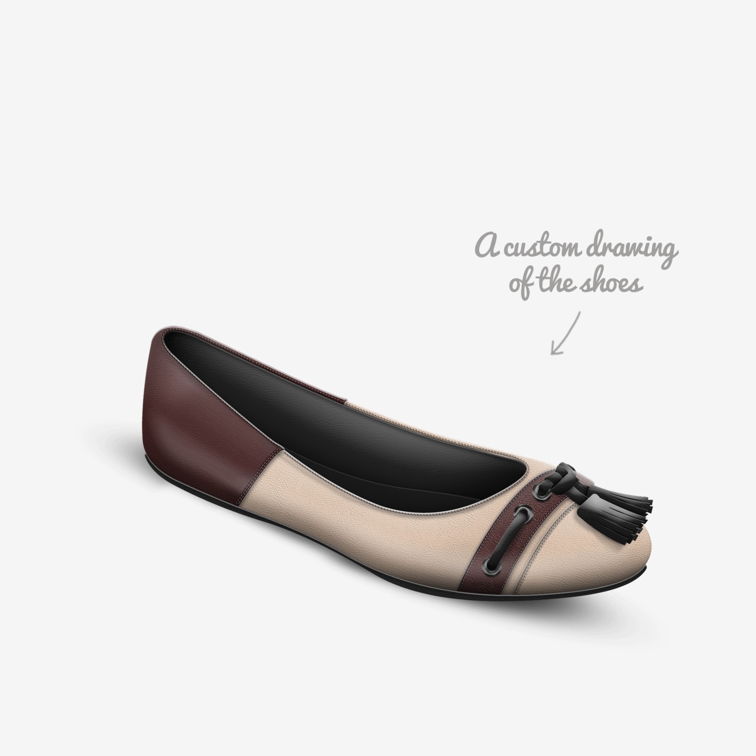 fusun custom made in Italy shoes by Farzana Mir | Sketch view
