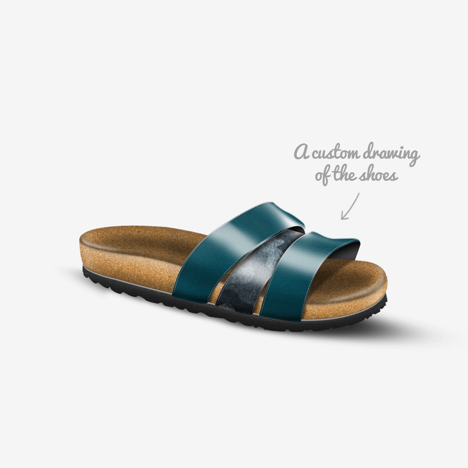Fusun custom made in Italy shoes by Farzana Mir | Sketch view