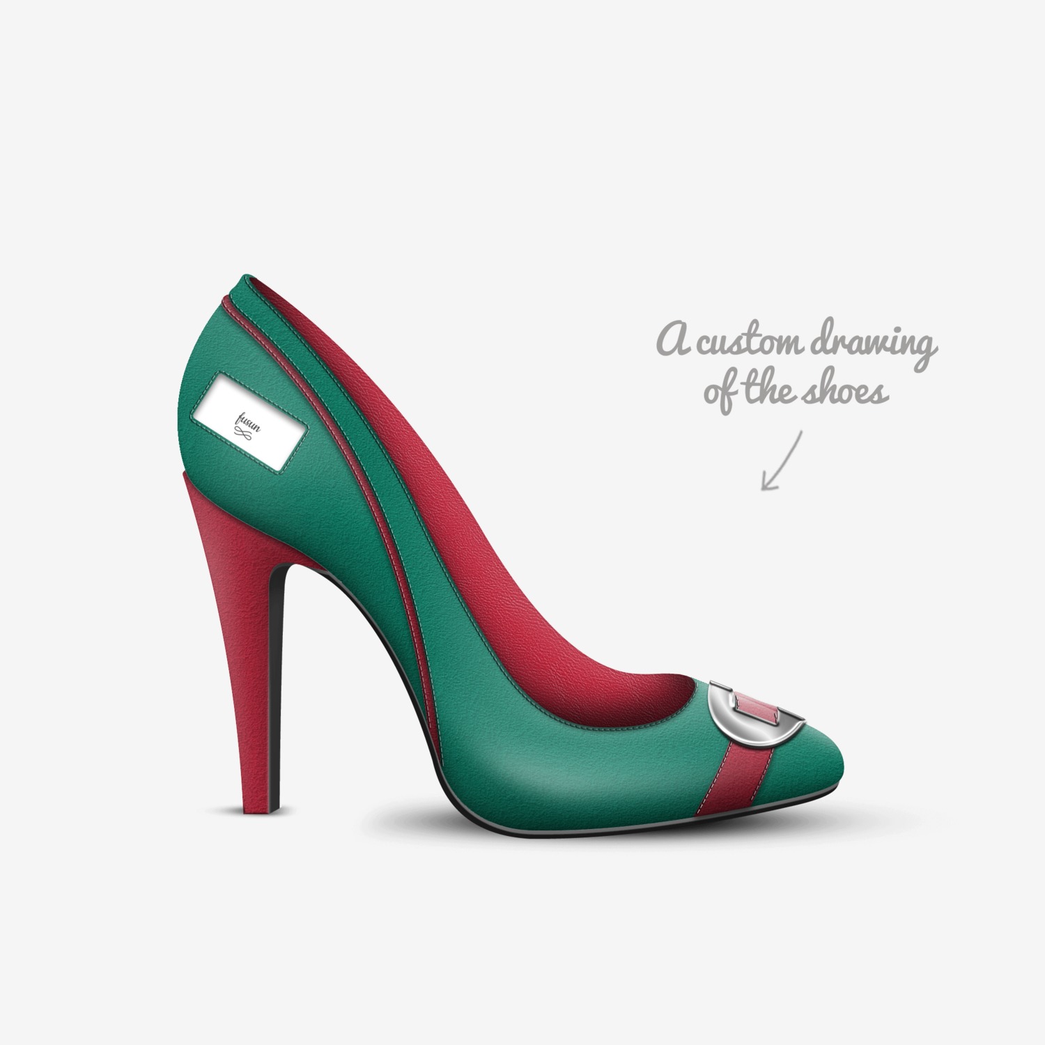 fusun custom made in Italy shoes by Farzana Mir | Sketch view