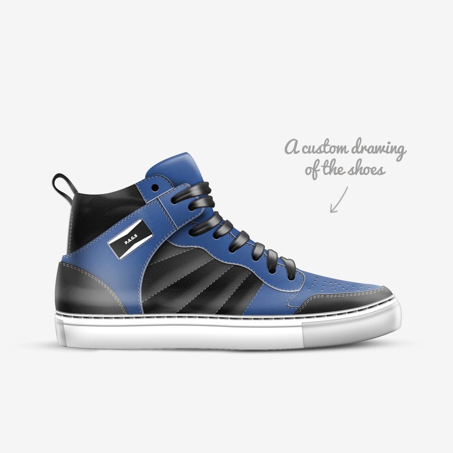 P.A.G.S custom made in Italy shoes by Sebastian Subia | Sketch view