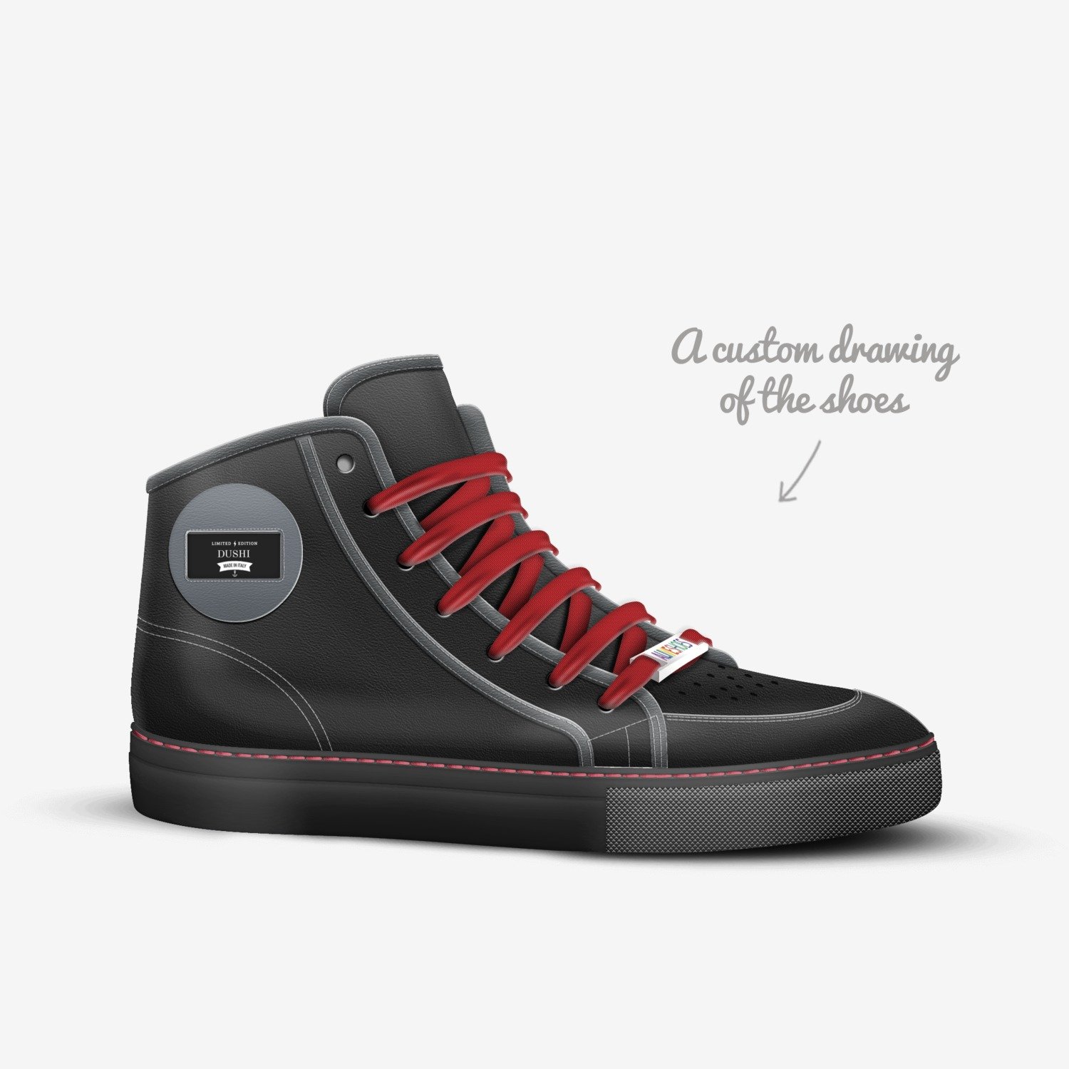 DUSHI custom made in Italy shoes by Lum Dushi | Sketch view