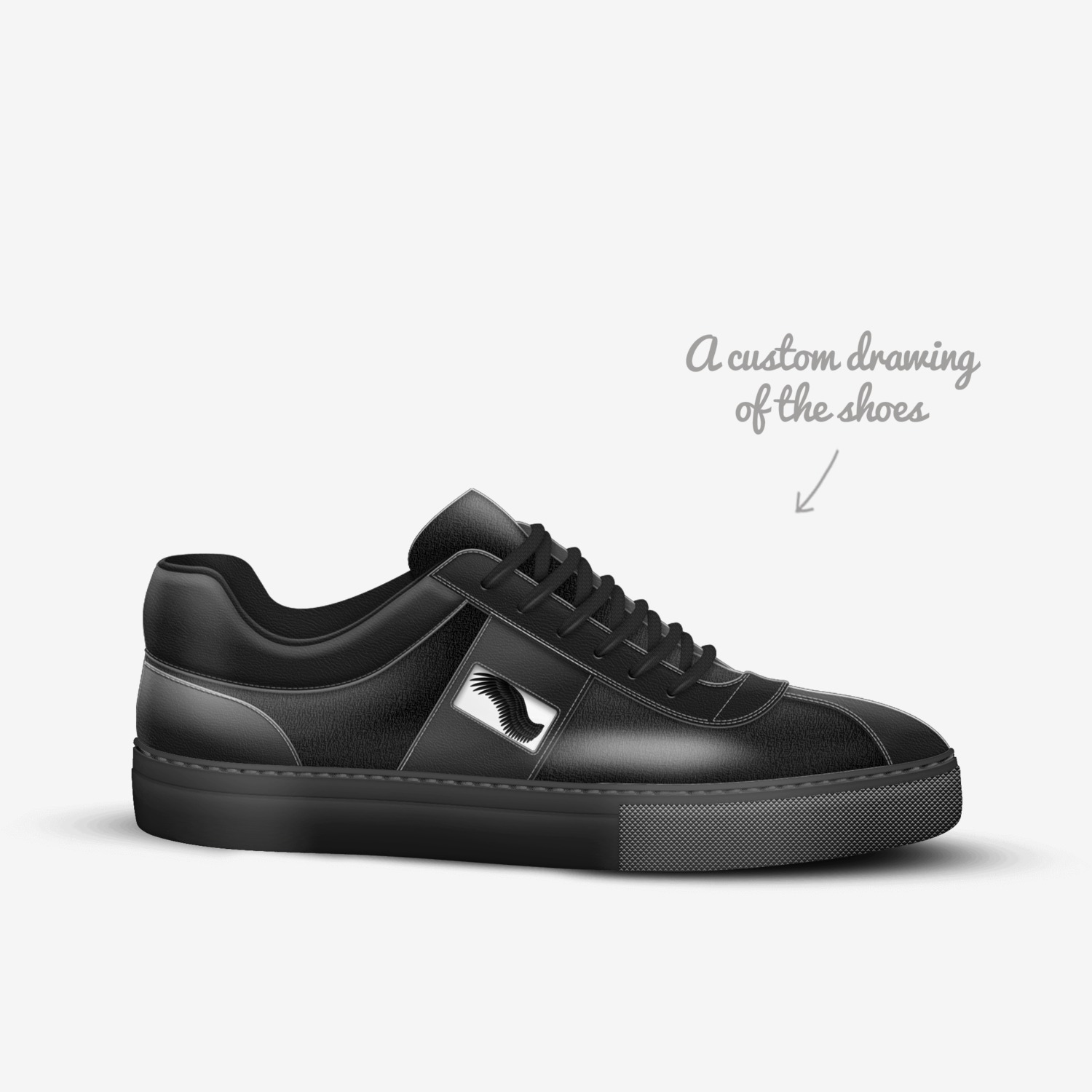 Flippers  custom made in Italy shoes by Hgfu | Sketch view