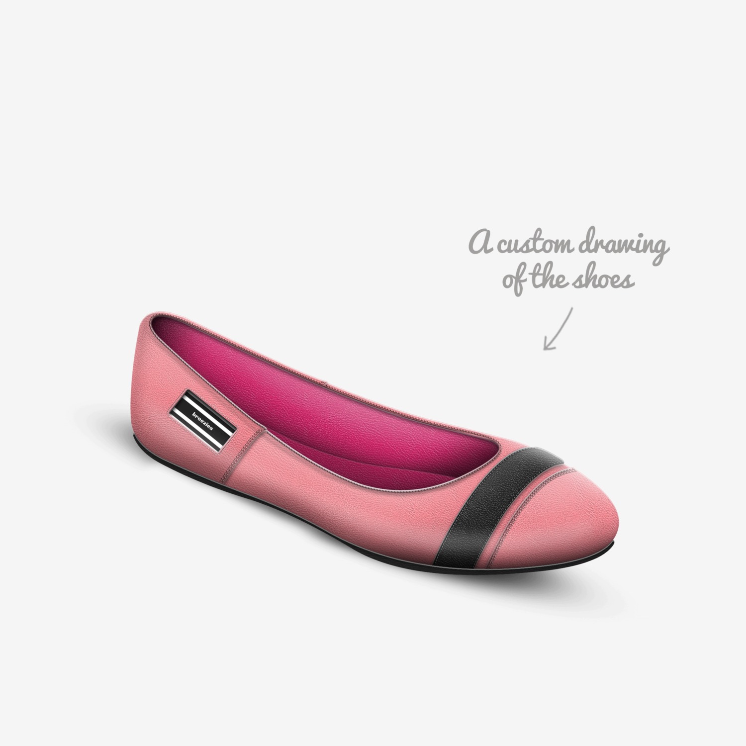 breezies custom made in Italy shoes by Brianna Owens | Sketch view