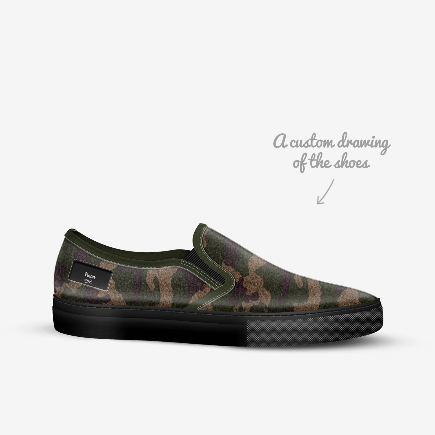 Fusun custom made in Italy shoes by Farzana Mir | Sketch view