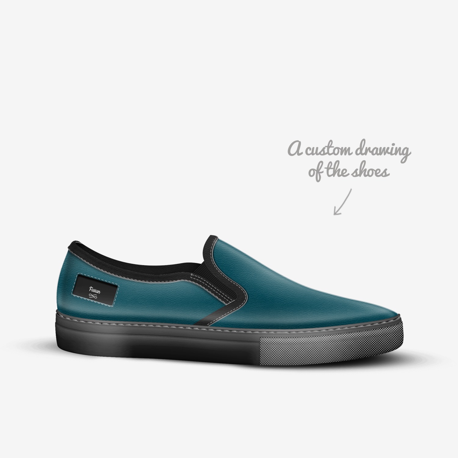 Fusun custom made in Italy shoes by Farzana Mir | Sketch view