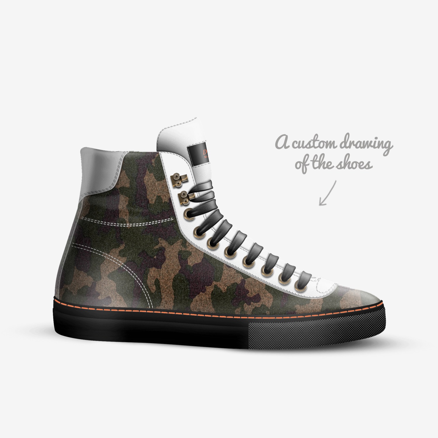 Dernier Cri custom made in Italy shoes by Te White | Sketch view