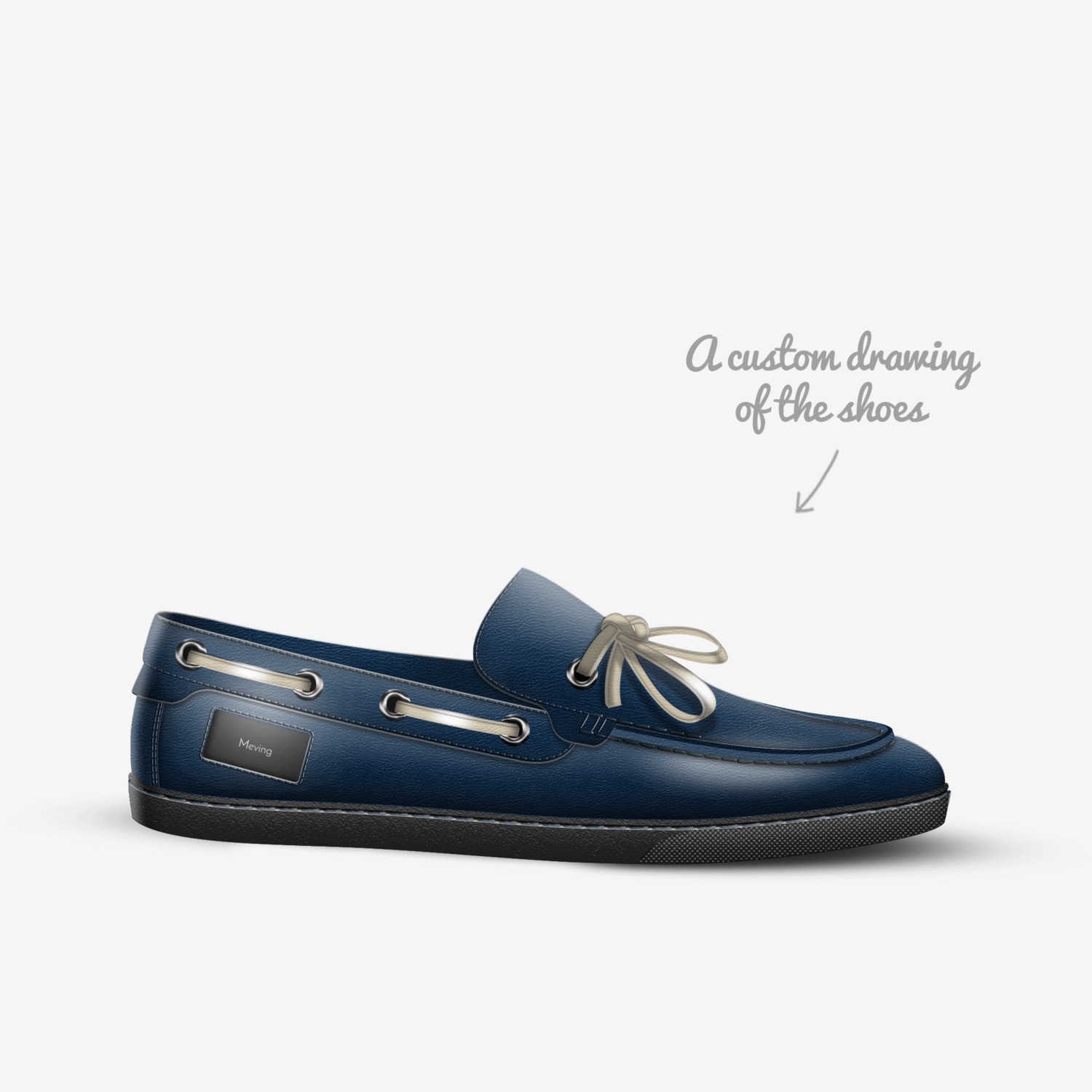 Dock Side custom made in Italy shoes by Owen Meving | Sketch view