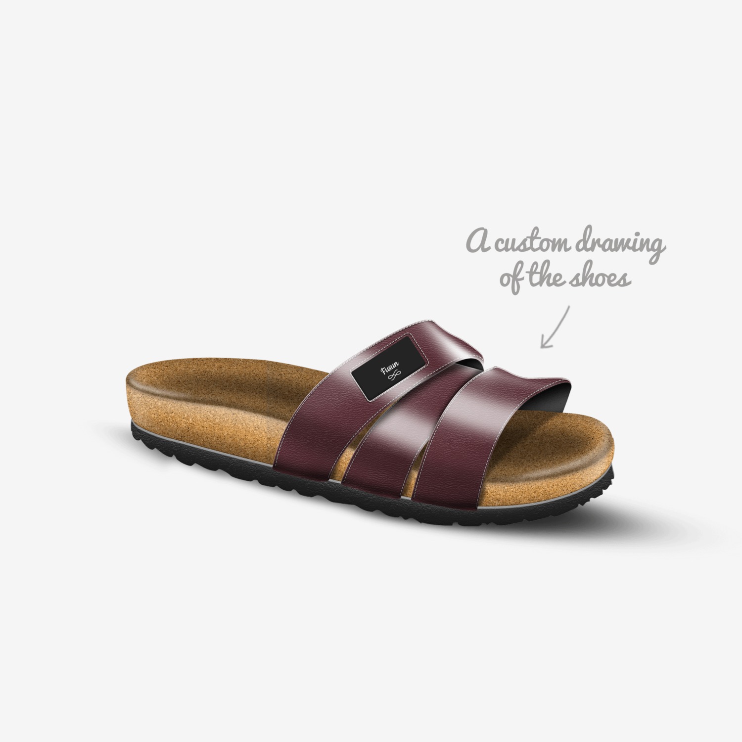 Fusun custom made in Italy shoes by Farzana Mir | Sketch view