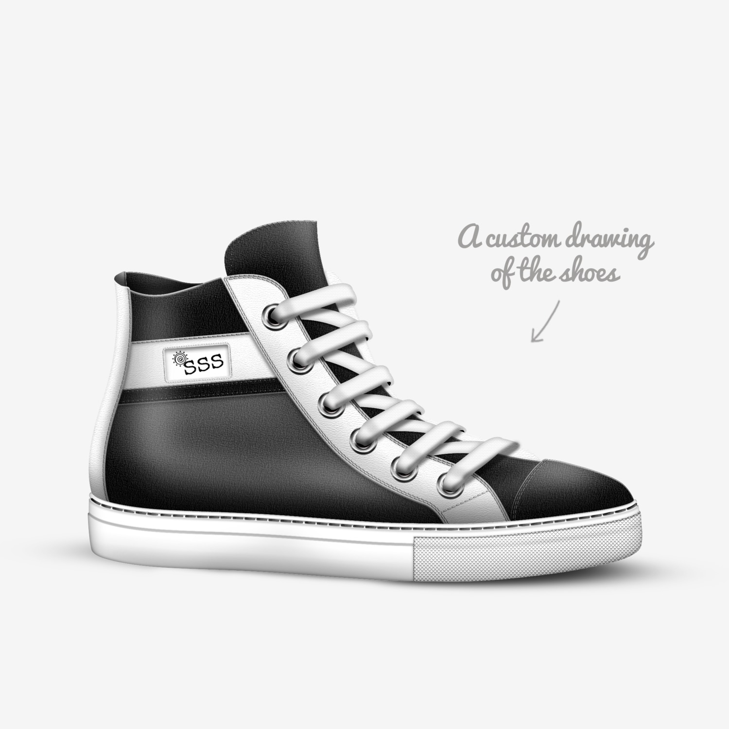 SSS custom made in Italy shoes by Saurav Gupta | Sketch view