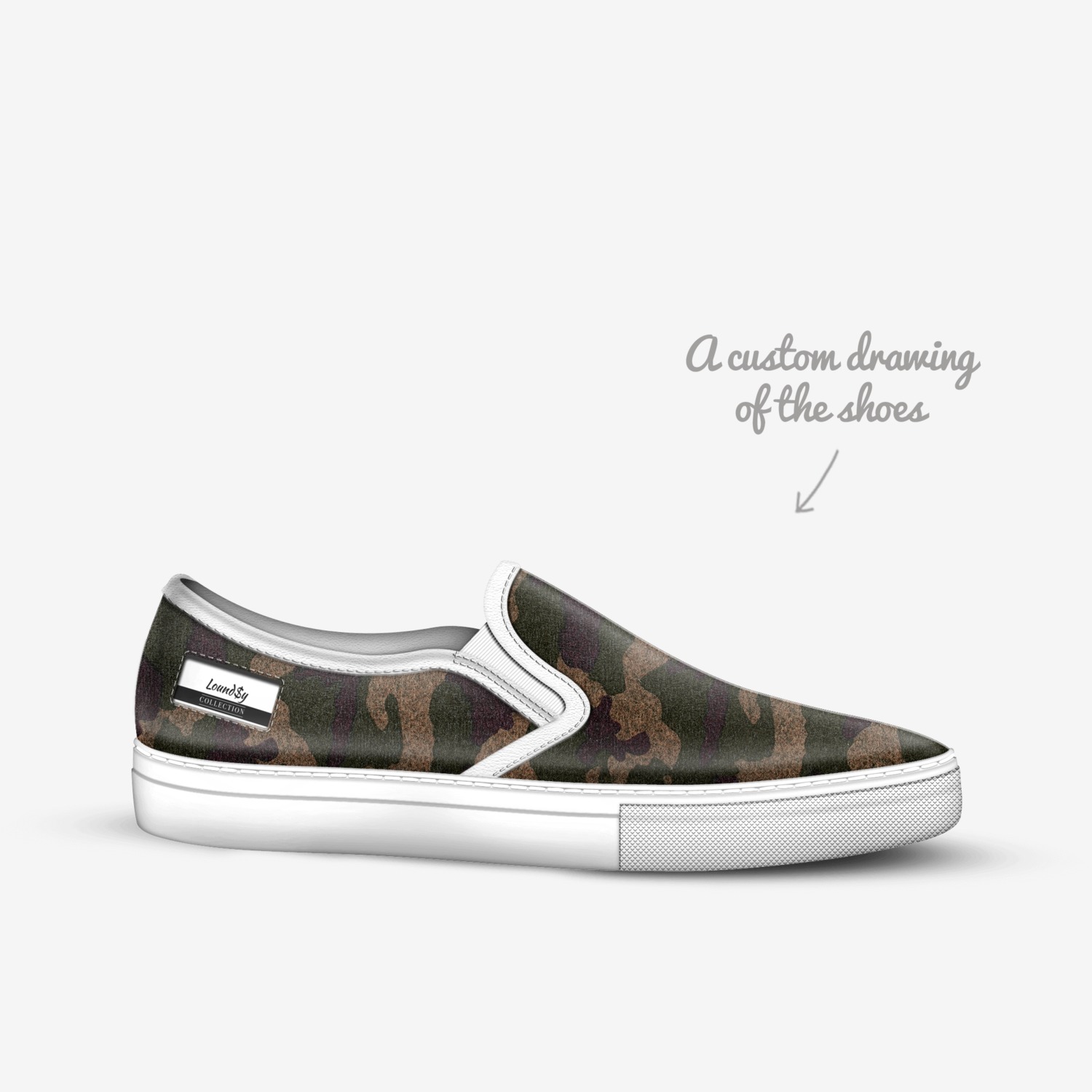 Lzy 2s custom made in Italy shoes by Daryl Lounds | Sketch view