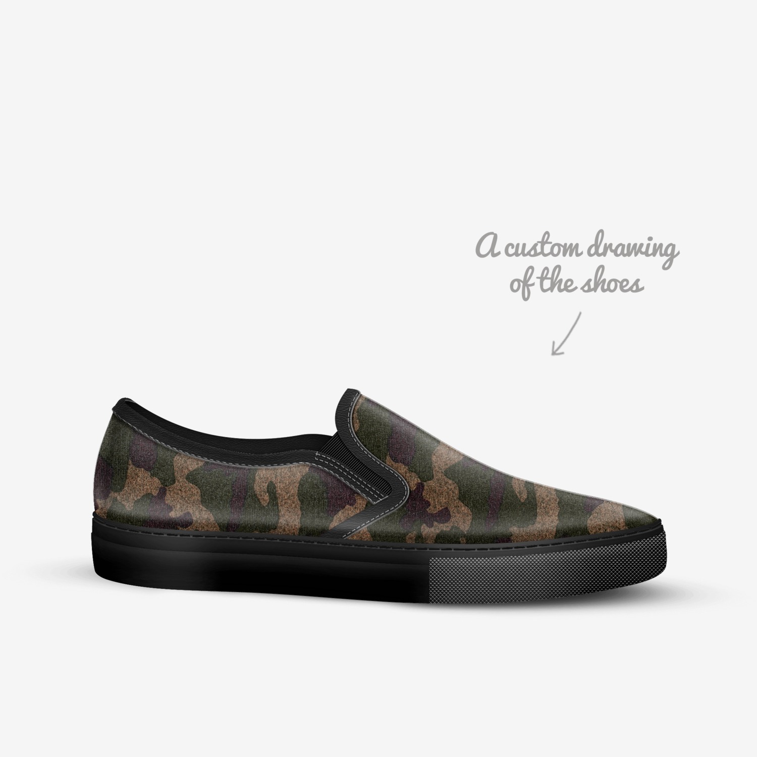 Lzy 2s custom made in Italy shoes by Daryl Lounds | Sketch view
