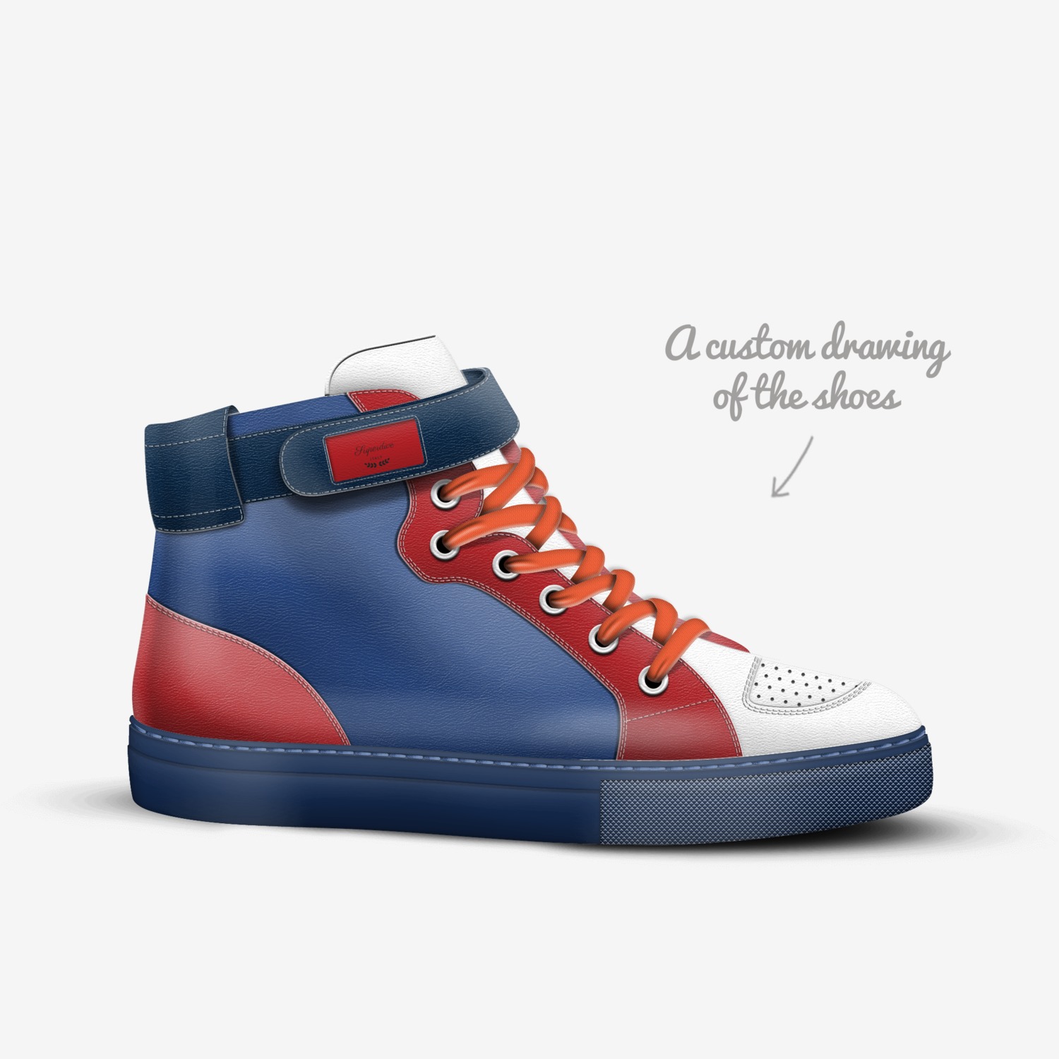 Superdive custom made in Italy shoes by Samuel | Sketch view