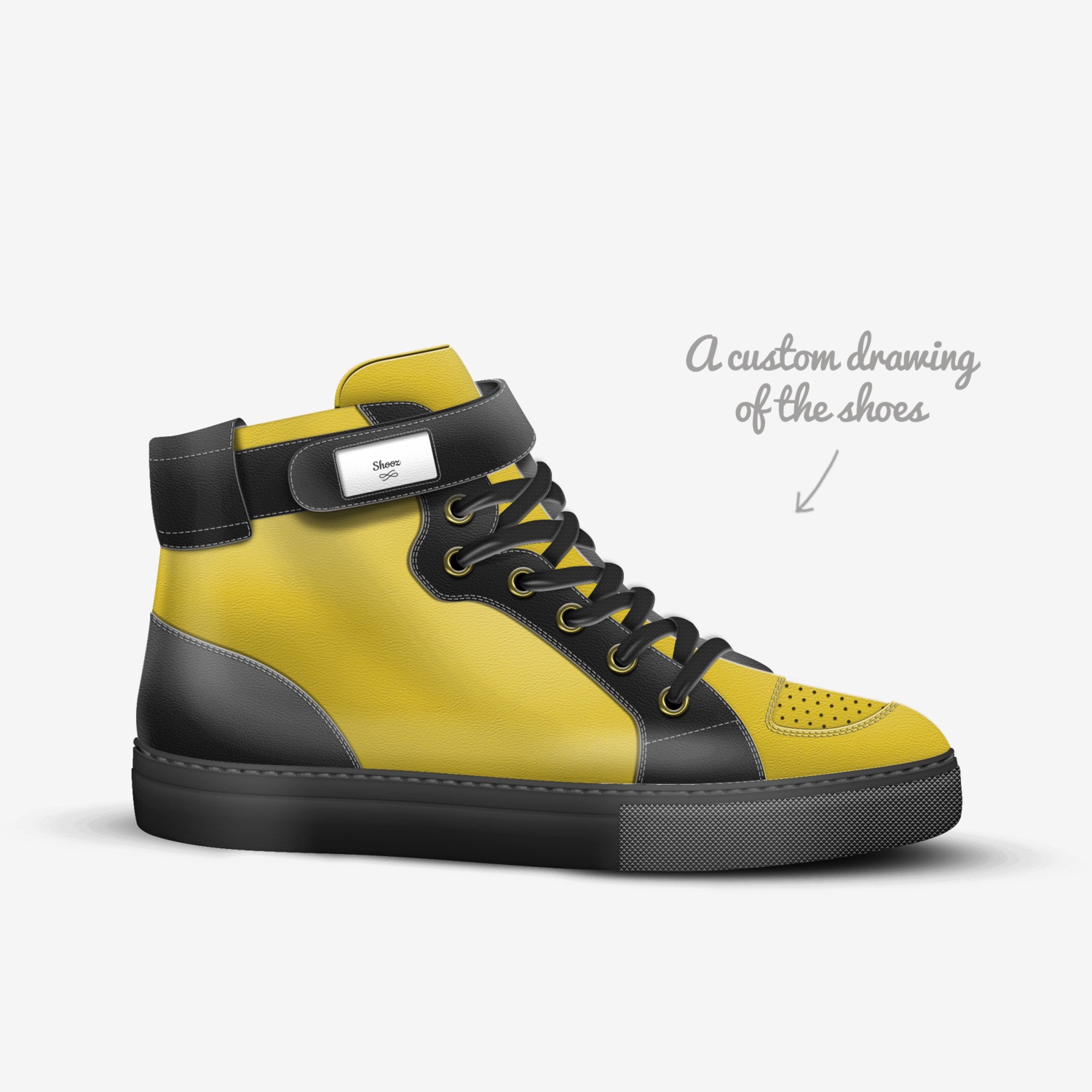 Shooz custom made in Italy shoes by Julian Bannayan | Sketch view
