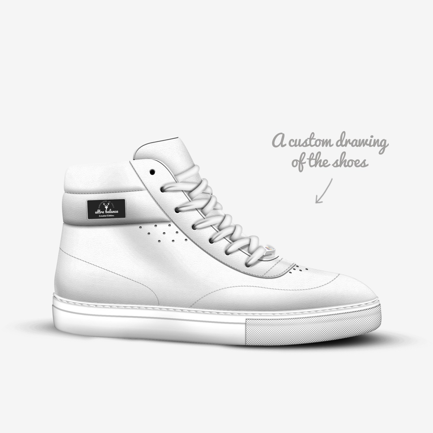 ultra balance custom made in Italy shoes by Carson Ballance | Sketch view