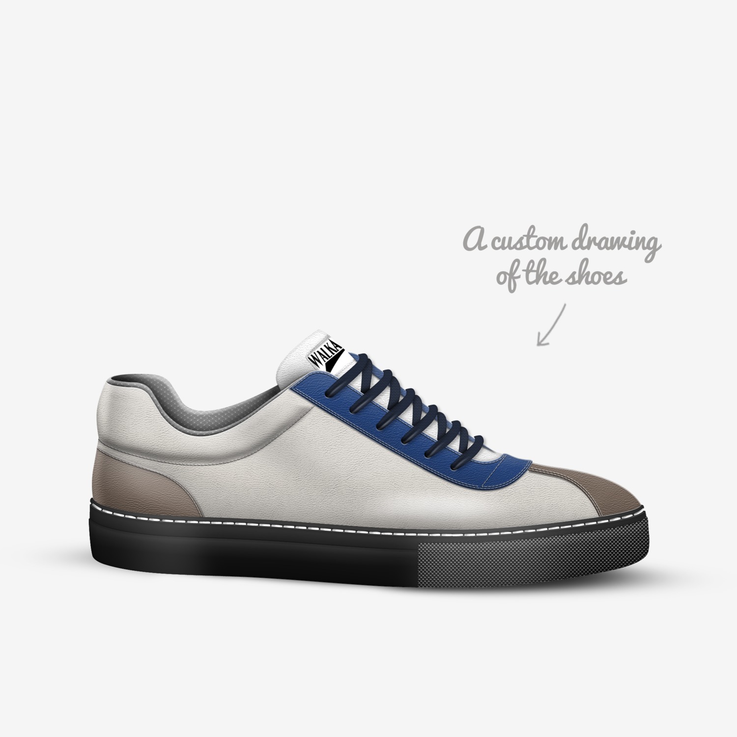 WalkAbout custom made in Italy shoes by Paul David Wilson | Sketch view