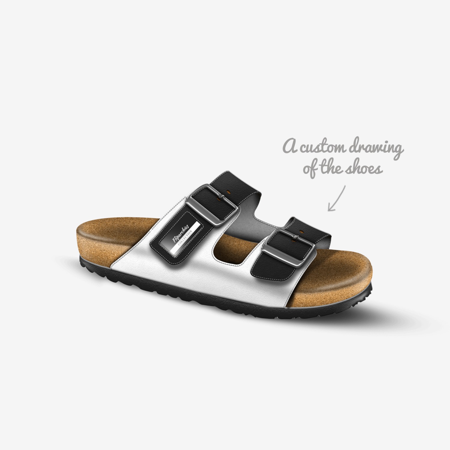 Fliparchies custom made in Italy shoes by Thomas Childers | Sketch view