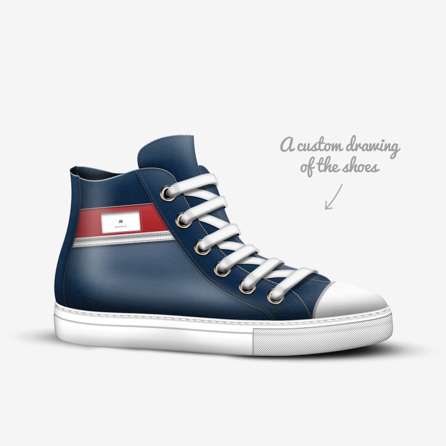 JK custom made in Italy shoes by Bartu Dermenci | Sketch view