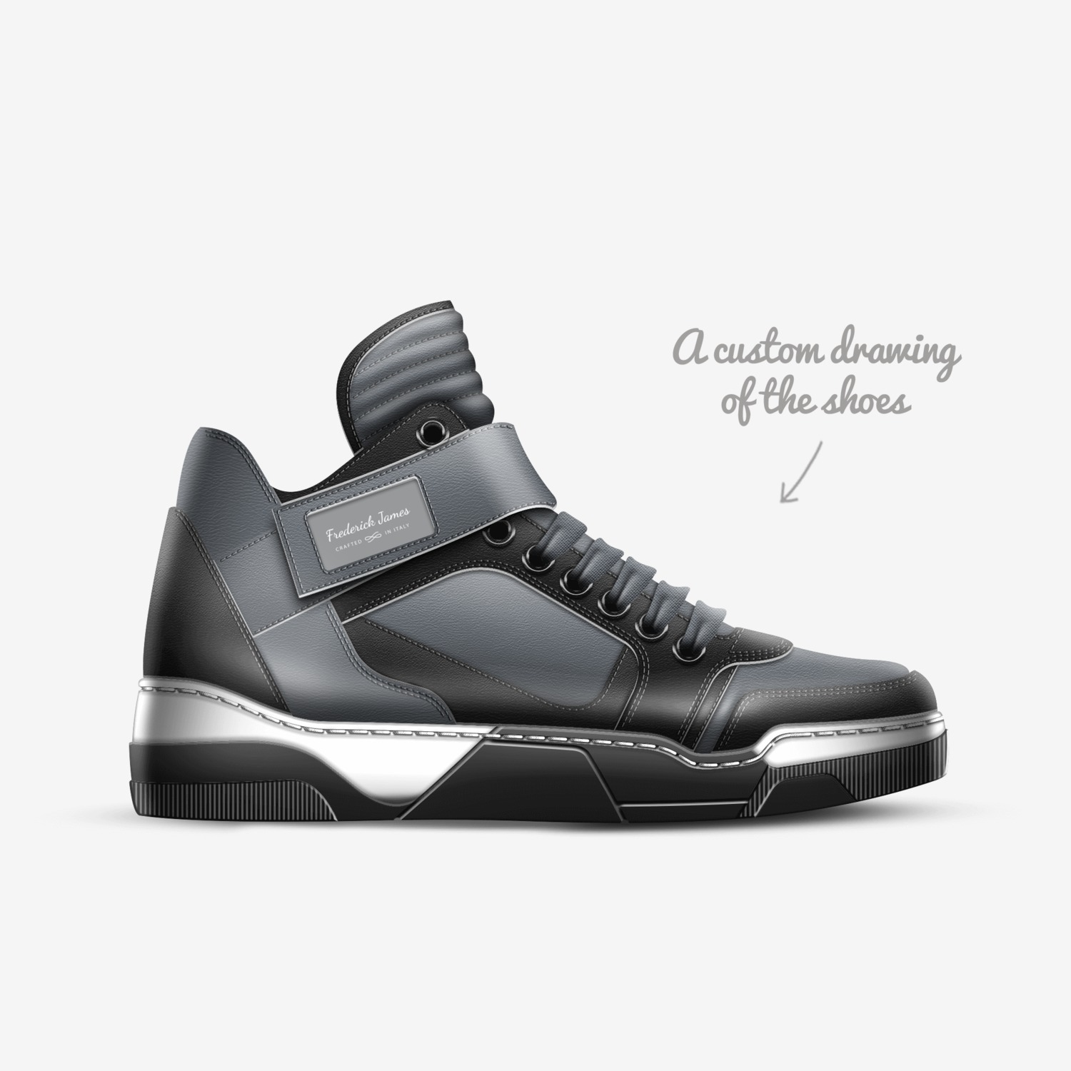 Frederick James custom made in Italy shoes by Edward Gleason | Sketch view