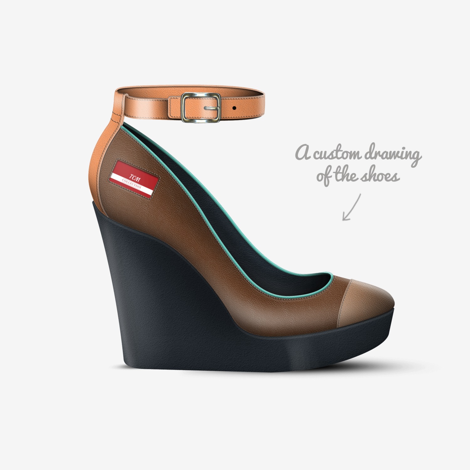 TCM custom made in Italy shoes by Tatanisha Mcgadney | Sketch view