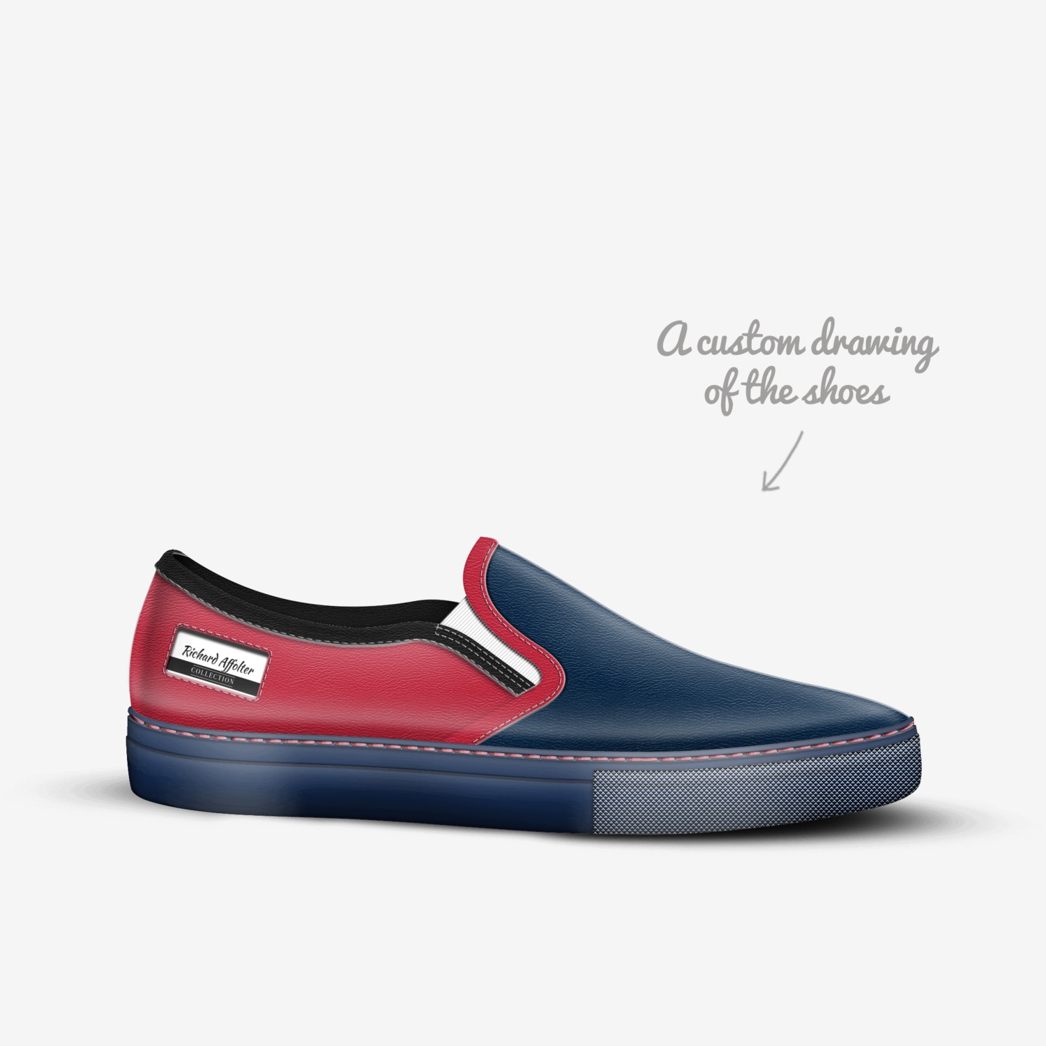 Richard Affolter custom made in Italy shoes by Affolter.r Affolter | Sketch view