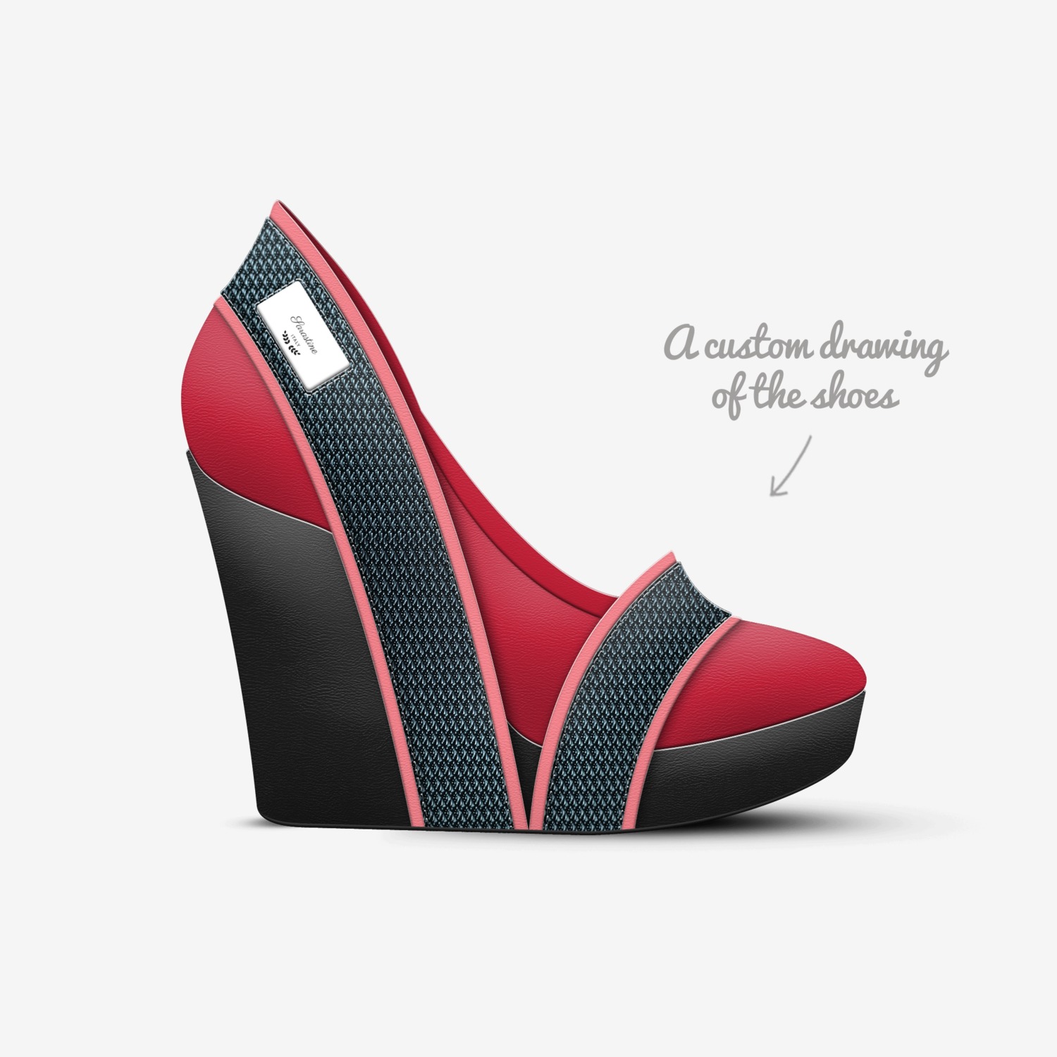 Sarastine custom made in Italy shoes by Sarastine Richey | Sketch view